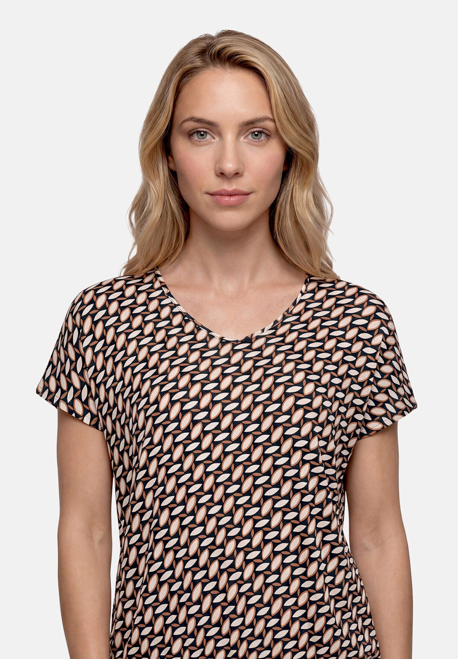 Betty Barclay Kurzarmshirt Damen mit V-Ausschnitt (1-tlg)