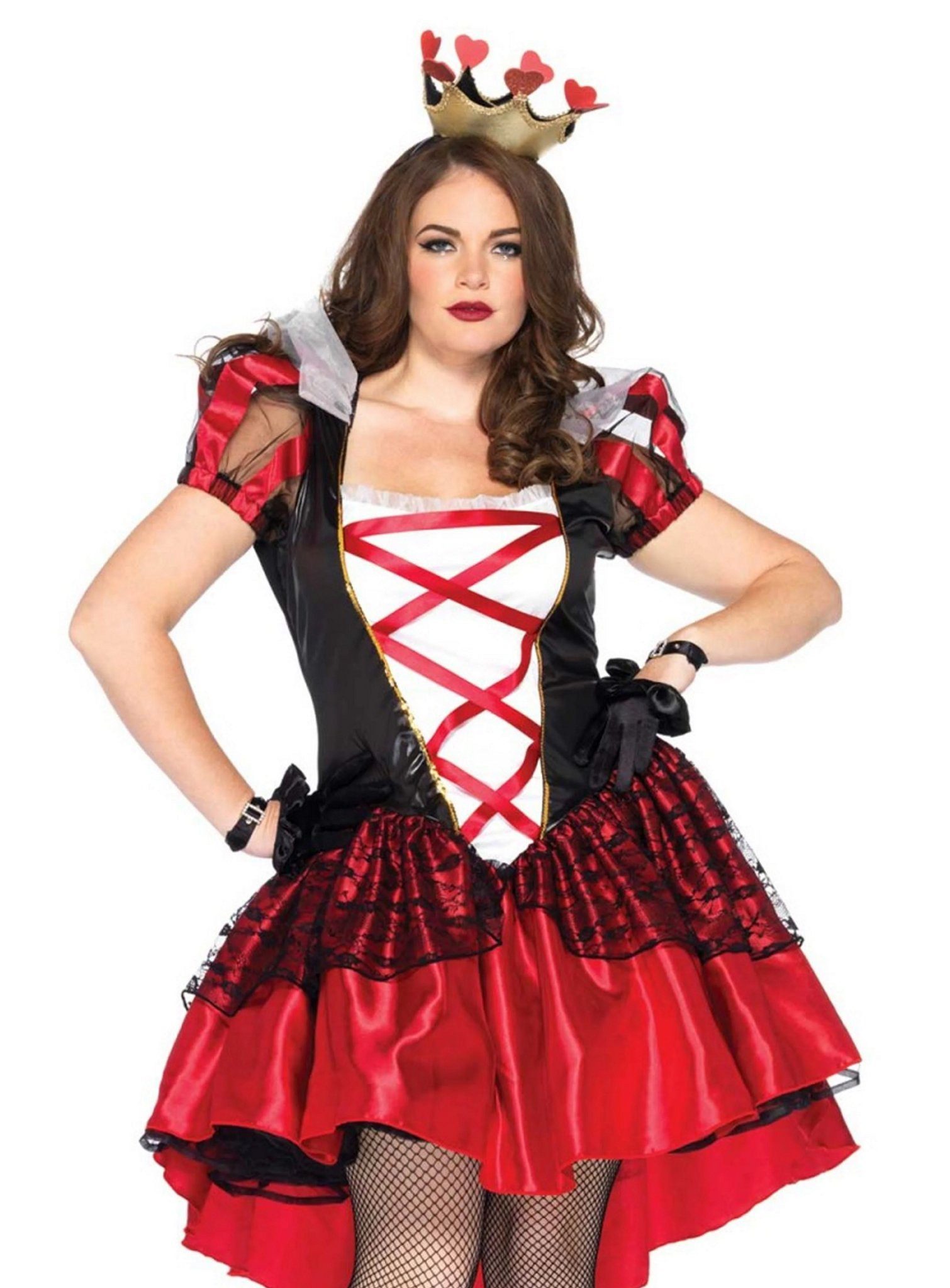 Leg Avenue Prinzessin-Kostüm XXL Herz Königin Kostüm - Karneval Faschingskostüm, Aufregendes Kostüm für kurvenreiche Schönheiten