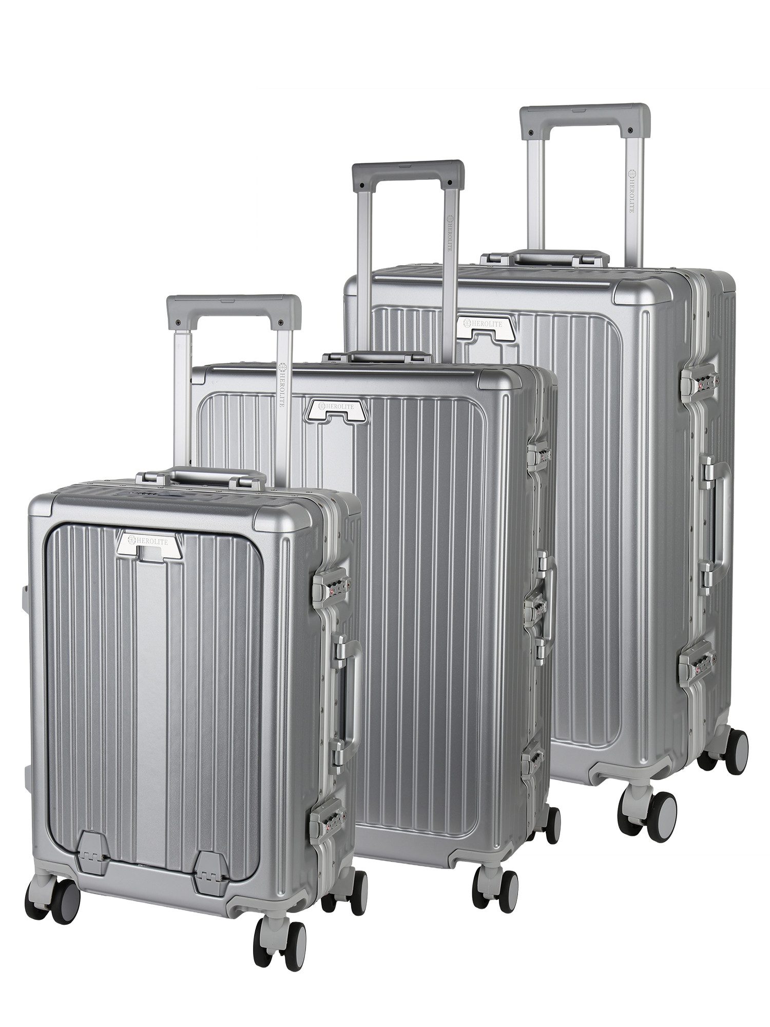 VAN HILL Kofferset 842209-Set, 4 Rollen, Herolite Premium Hartschalen Kofferset 3-teilig mit TSA-Schloss