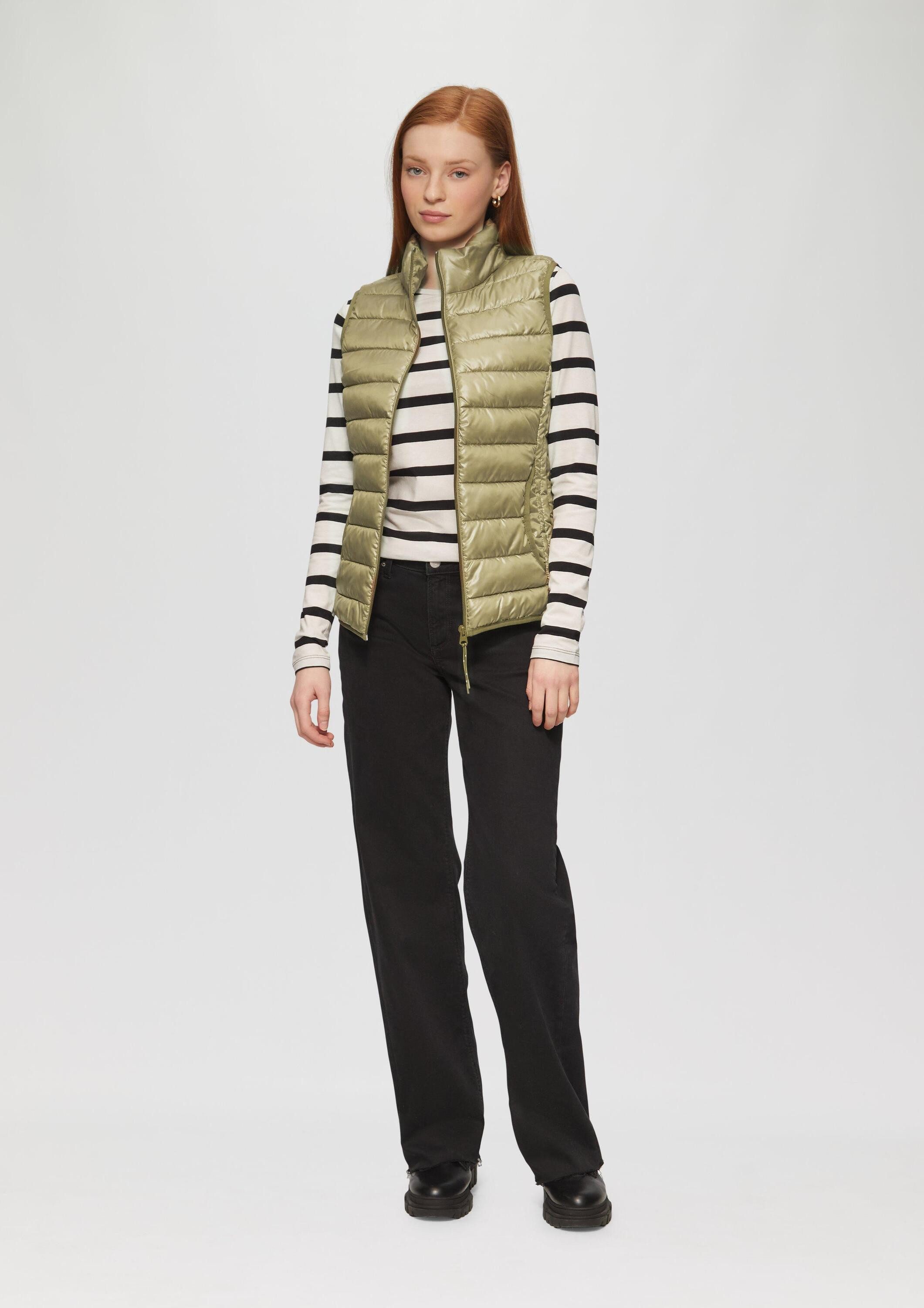 QS Outdoorjacke Outdoor-Weste Steppweste mit Stehkragen