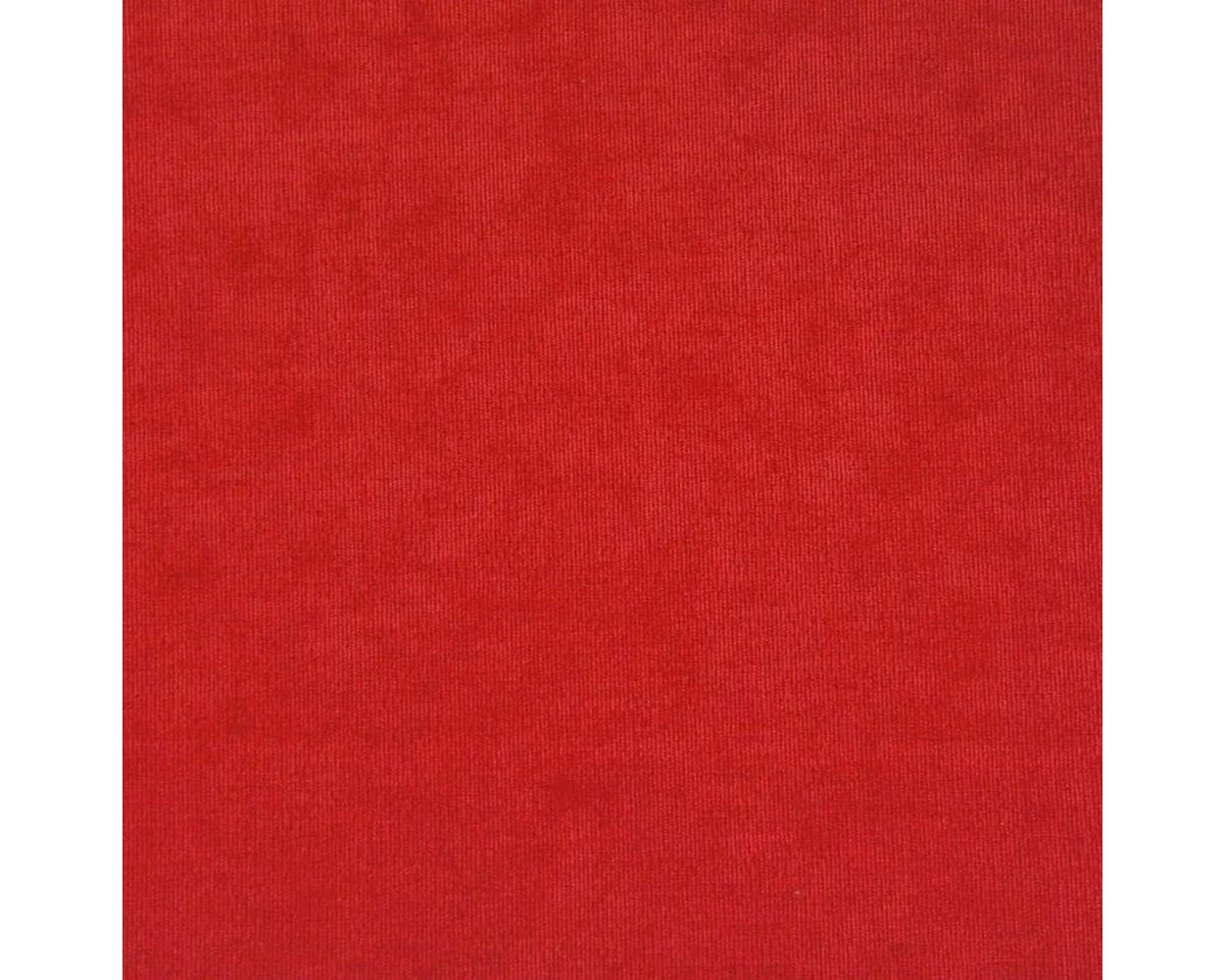 Thumbnail - Stofferia Stoff Polsterstoff Kurzfloriger Velour Price Rot, Breite 140 cm, Meterware