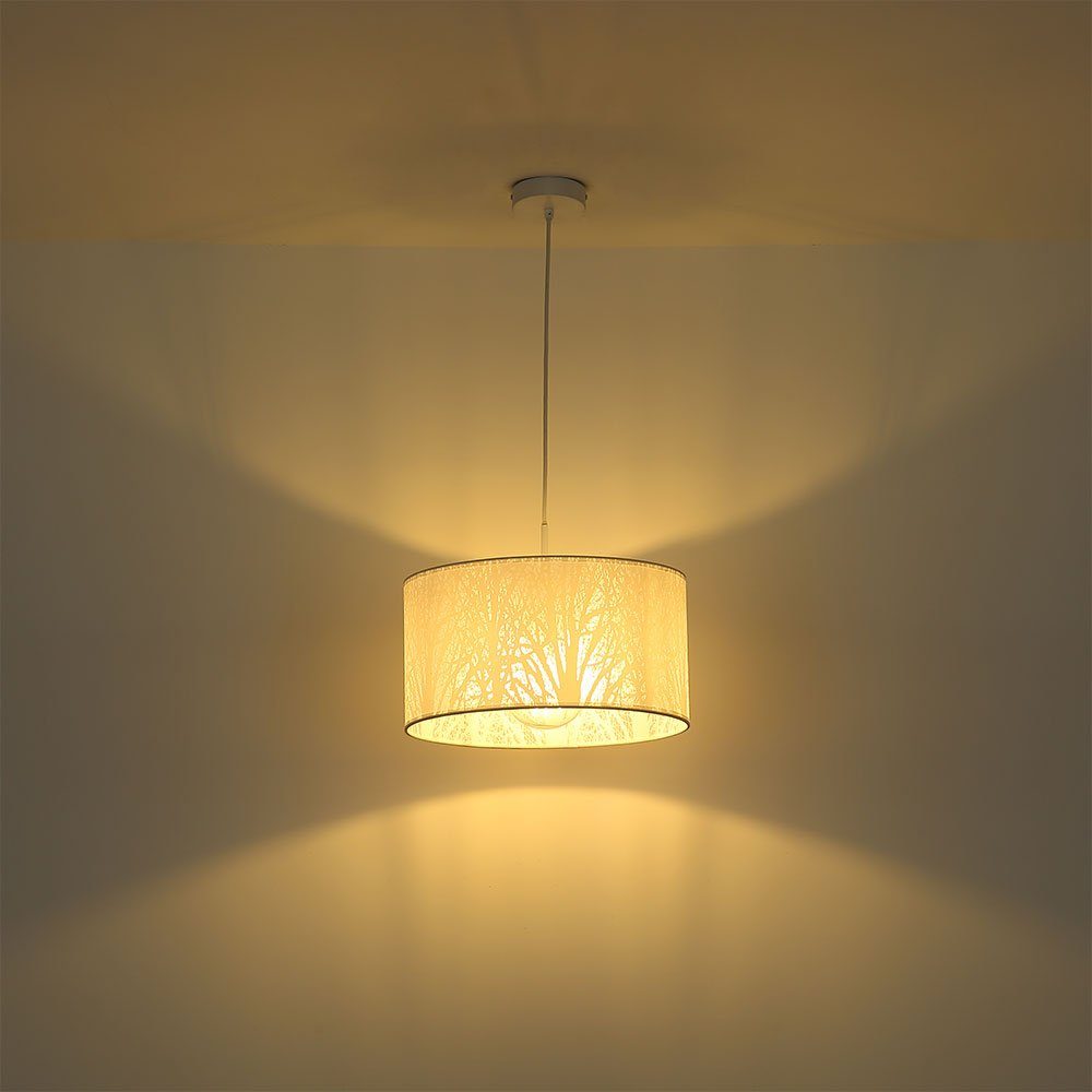 Baum etc-shop Lampe inklusive, Warmweiß, Wohn Muster Zimmer Leuchte Hänge Farbwechsel, Leuchtmittel Decken Pendel Pendelleuchte, LED