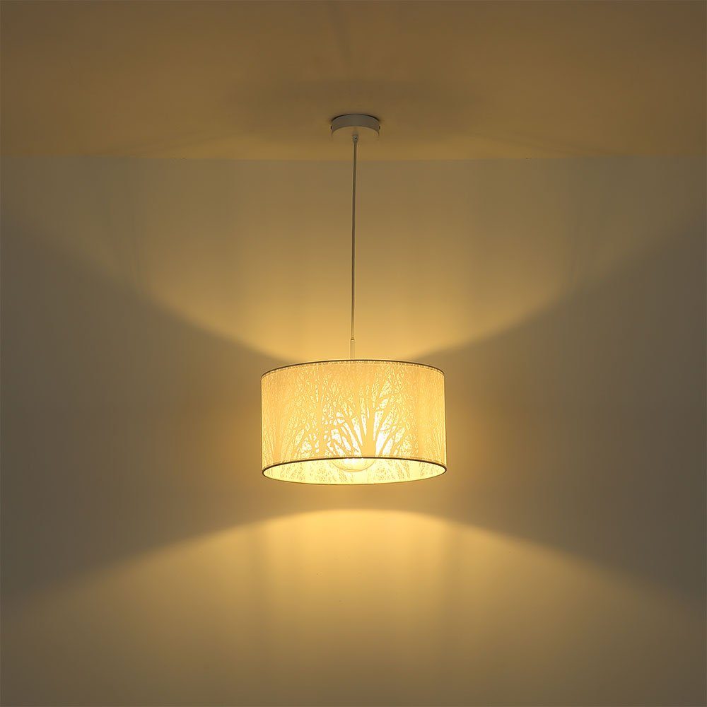 Pendel Decken Leuchtmittel Wohn LED inklusive, Muster Farbwechsel, Lampe Pendelleuchte, Warmweiß, Hänge Zimmer etc-shop Baum Leuchte