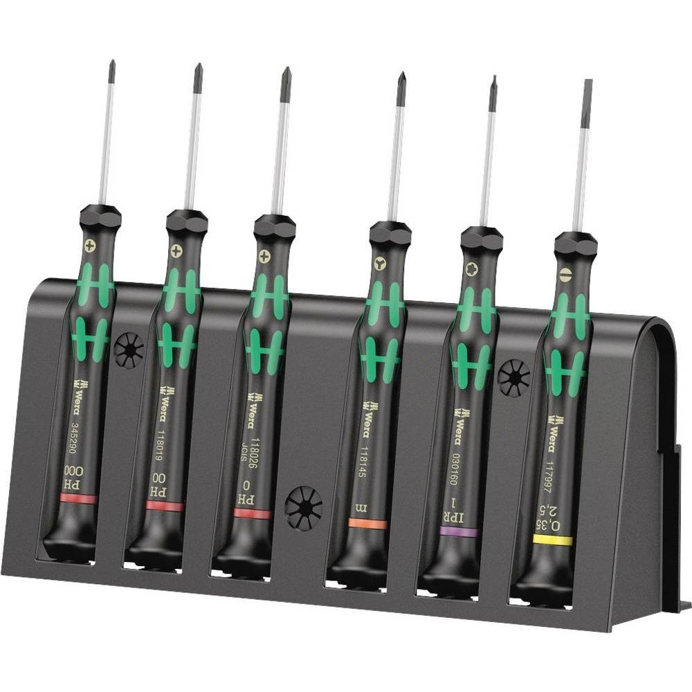Wera Schraubendreher Elektroniker-Schraubendrehersatz + Rack 05030181001, Mehrkomponentengriff