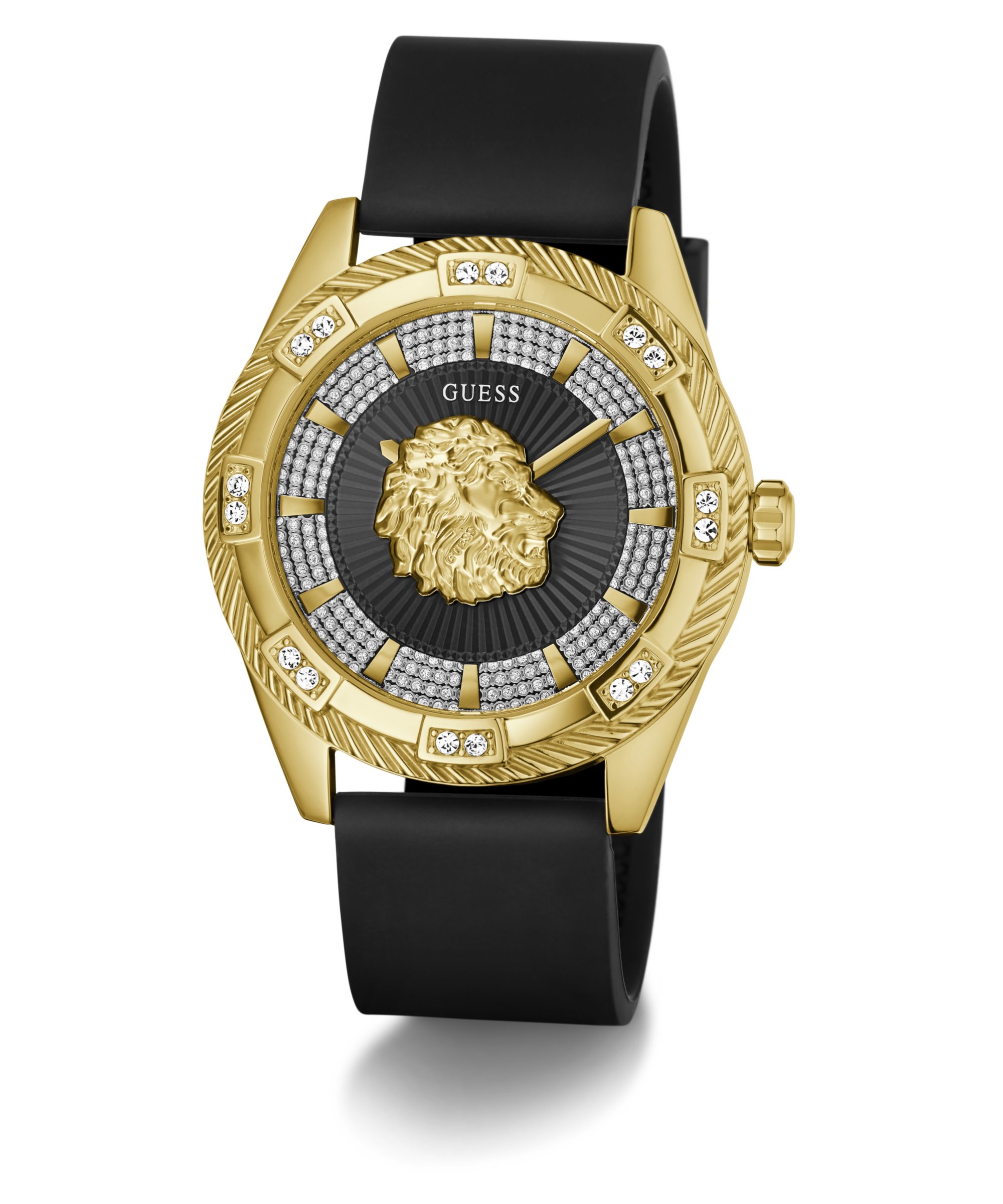 Guess Quarzuhr BEAST GW1138G2, Armbanduhr, Herrenuhr, Silikonarmband, analog