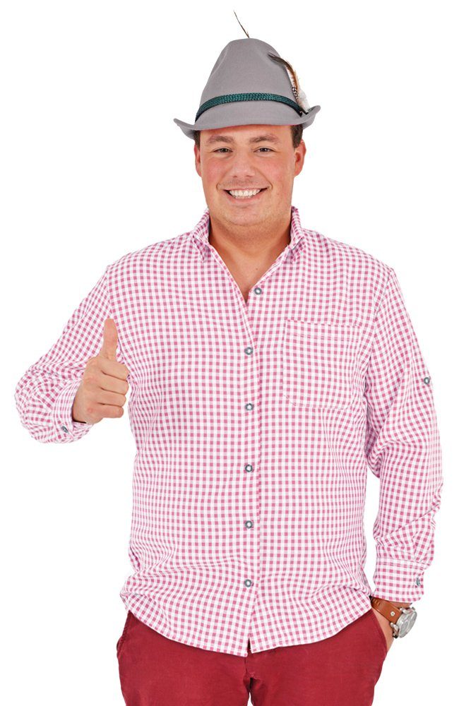 Trachtenland T-Shirt Kariertes Trachtenhemd Anton für Herren zur Oktobe