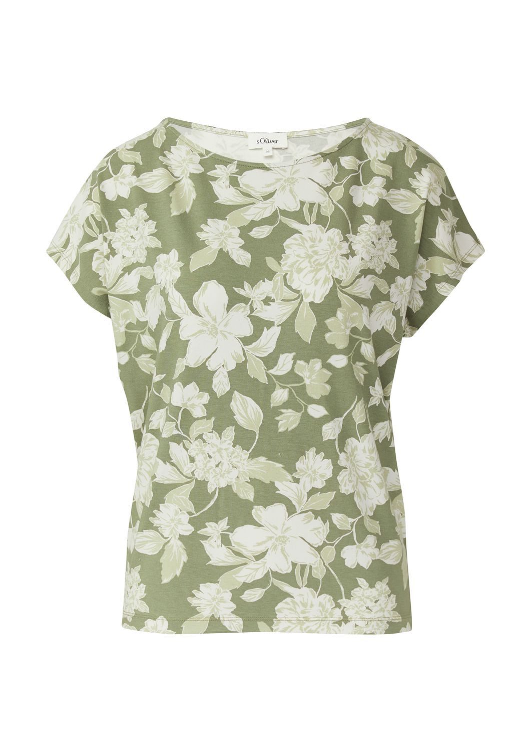 s.Oliver T-Shirt lockeres Shirt mit überschnittenen Schultern