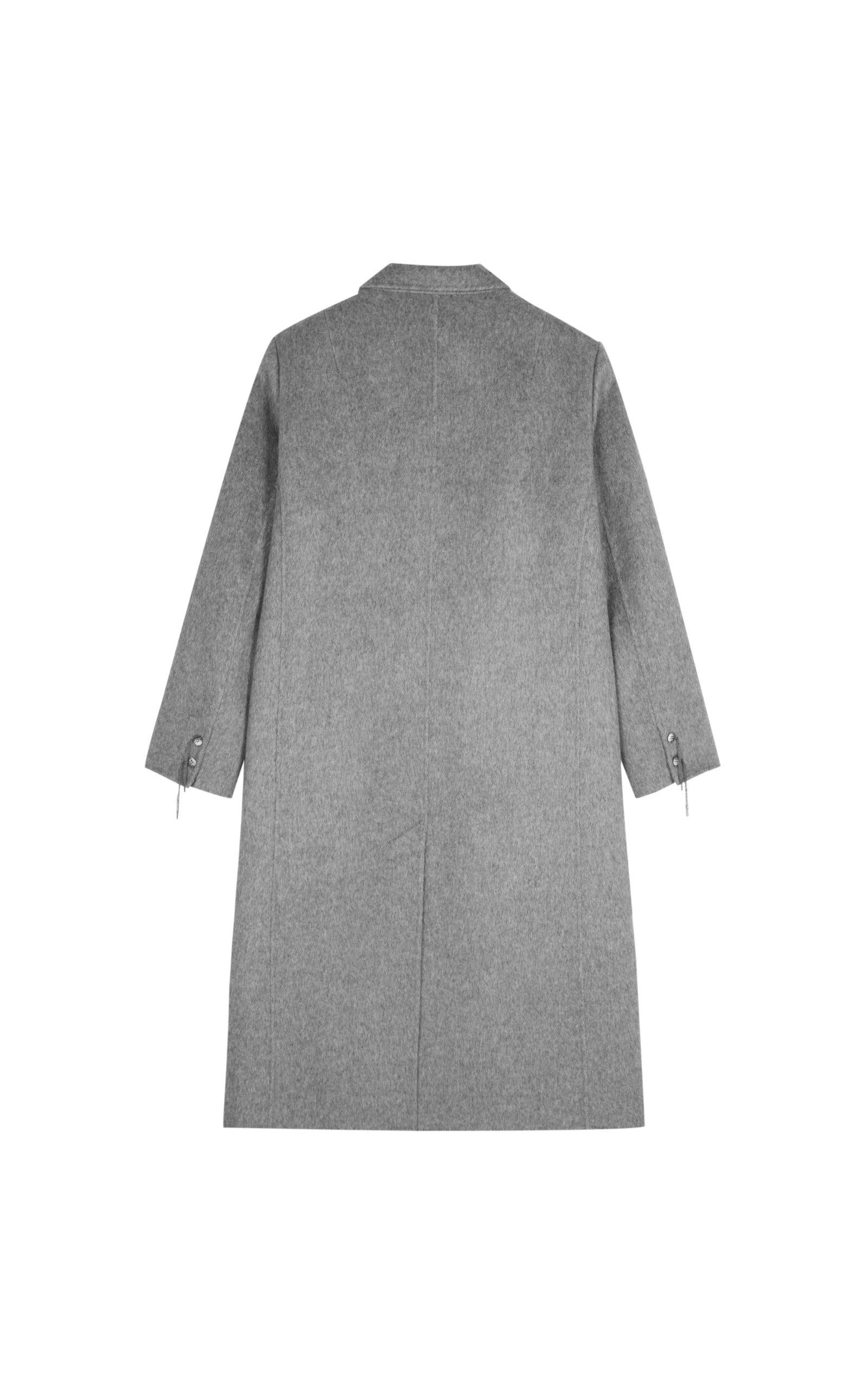 LESS Wollmantel Damen Oversized Wollmantel mit Reverse Kragen
