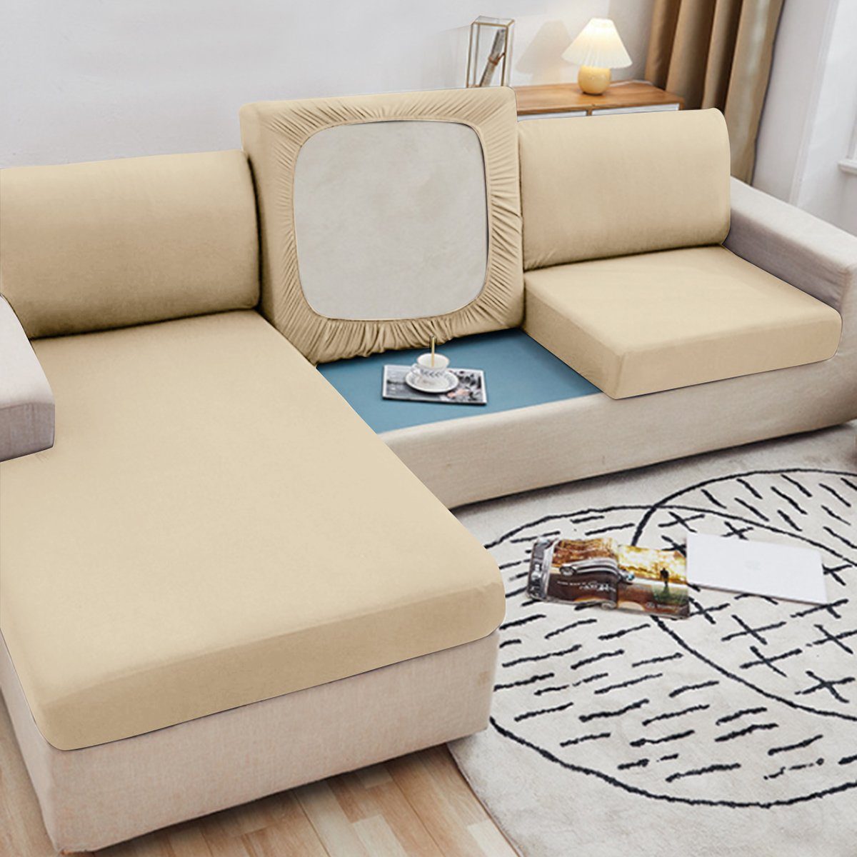 Rosnek Sofahusse 1/2/3 Sitzer Sofa Sitzbezüge Schonbezug, Elastic Stretch S günstig online kaufen
