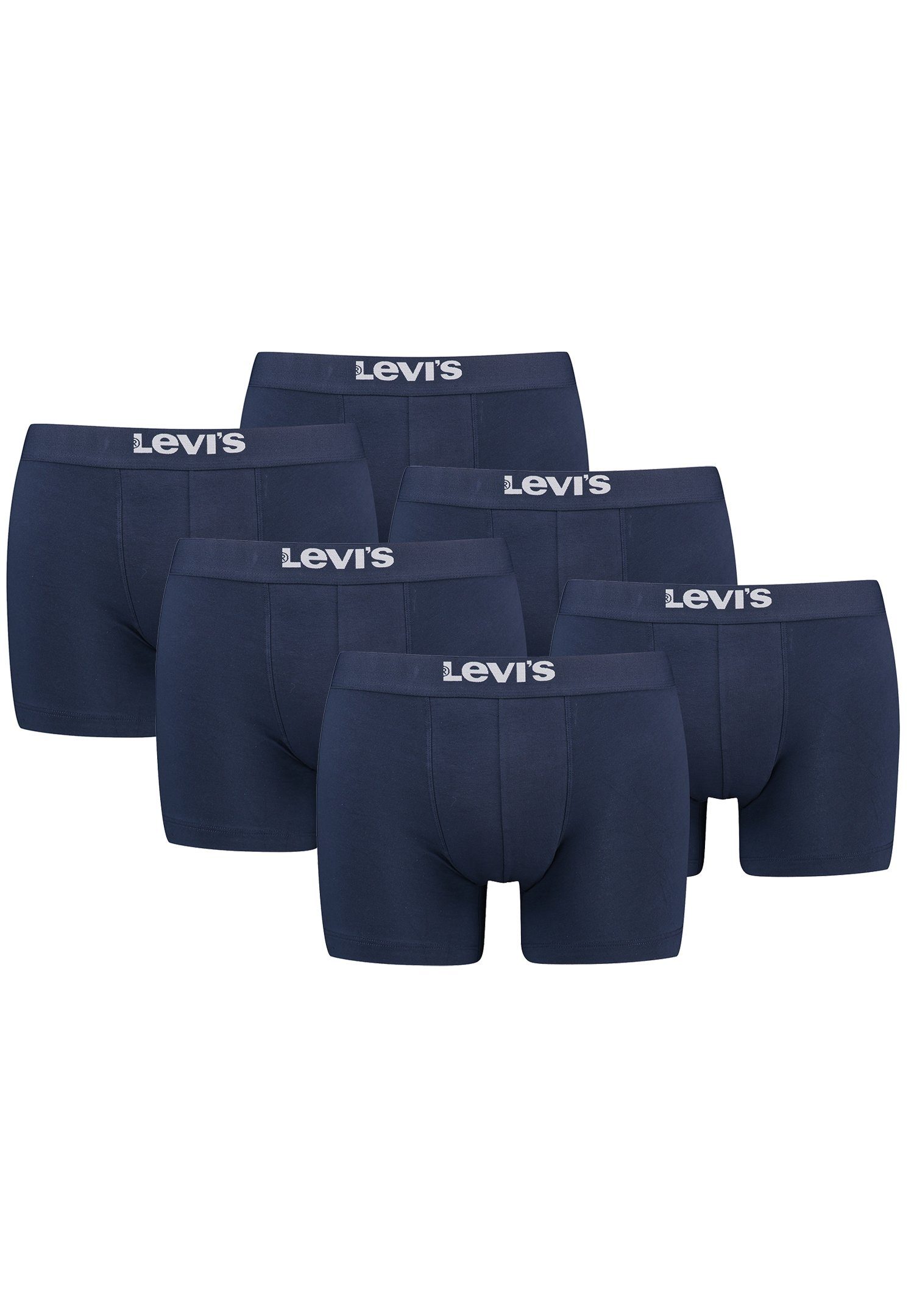 Levi's® Boxershorts MEN SOLID BASIC BOXER BRIEF ORGANIC CO 6er Pack (Set, 6-St., 6er-Pack) Navy