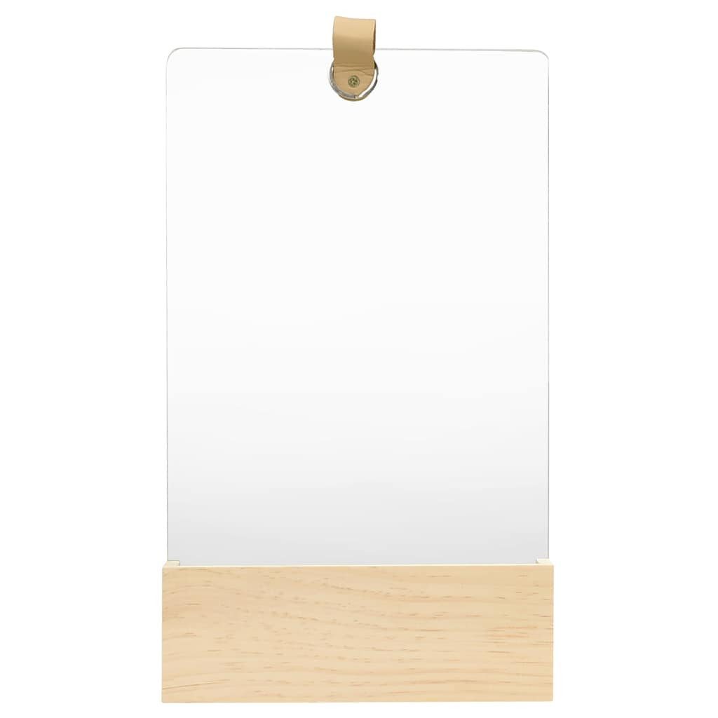 vidaXL Spiegel Wandspiegel Kiefer Massivholz 23x39,5 cm (1-St)