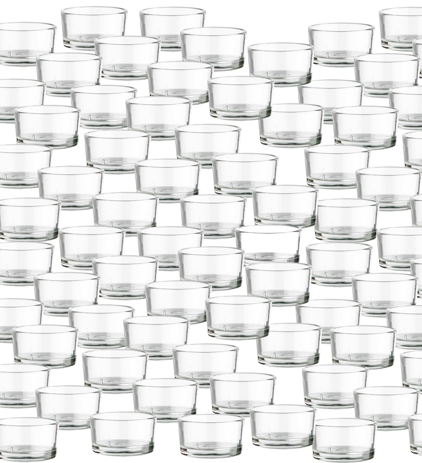 BigDean Teelichthalter 120er Set Teelichtgläser - Premium Qualität Made in Germany (Set, 120 St., Teelichtgläser), Spülmaschinenfest, Robustes Glas, Vielseitig