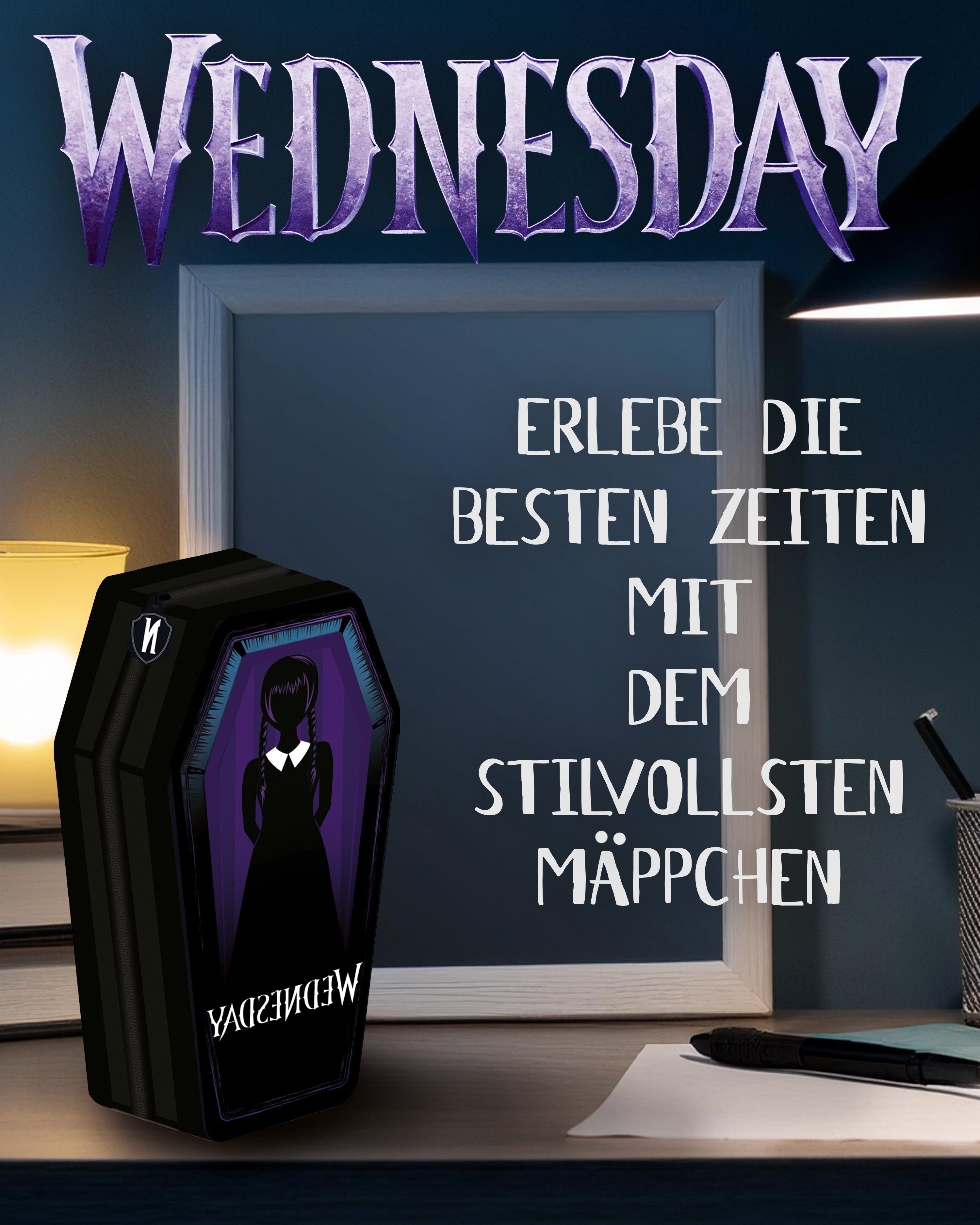 PYRAMID Schreibgeräteetui Wednesday Mäppchen Sarg