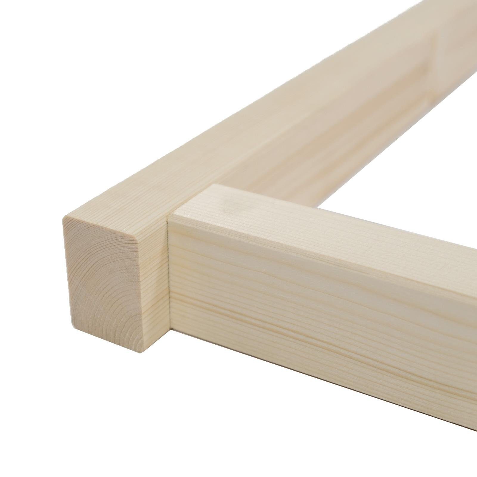 Rollrost Auflagerrahmen für Rollrost 80 x 190 cm für Lattenrost Bettrost, TUGA-Holztech