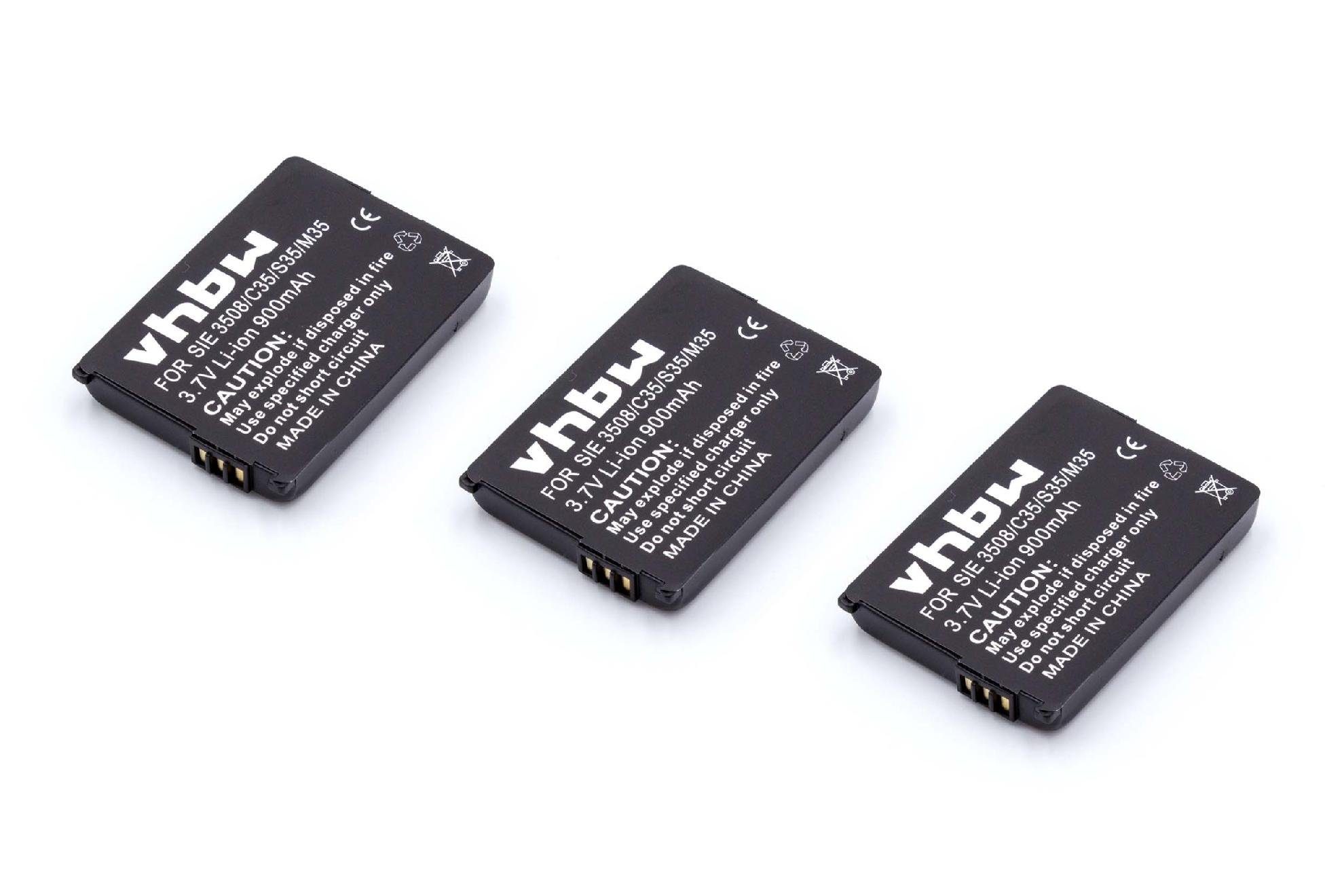 vhbw passend M35, (900mAh, DECT Festnetz S35i Li-Ion) 3,7V, S35, C35, & 900 Siemens C35i, mAh Akku M35i, für