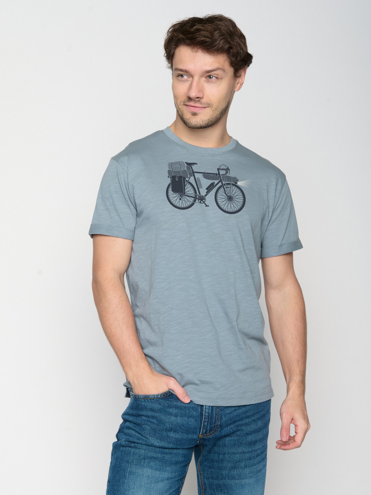 GreenBomb T-Shirt Roll Bike Night Motiv Fahrrad (1-tlg., 1) Rundhalsausschn günstig online kaufen