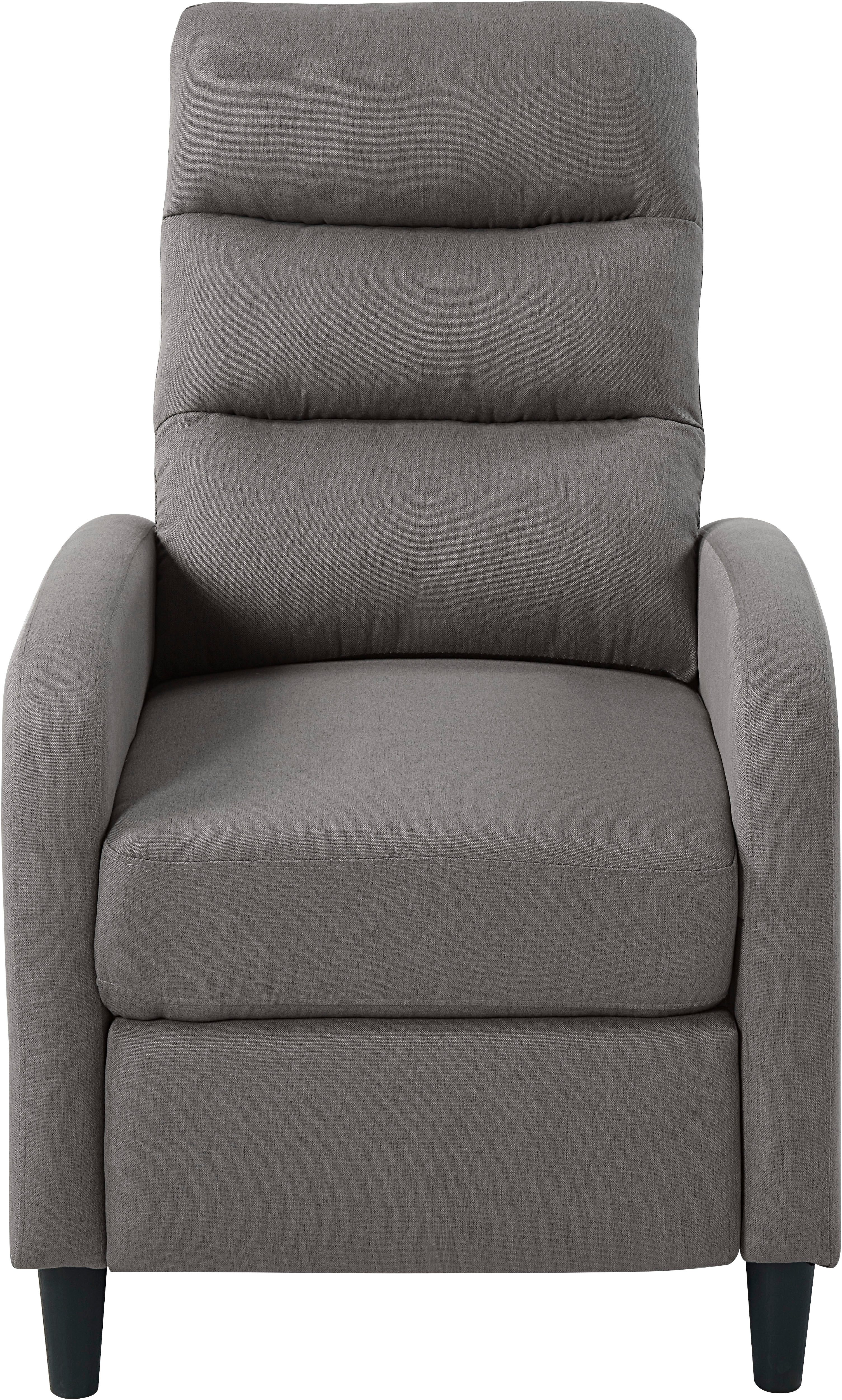 ATLANTIC home collection Relaxsessel Tiago, mit Körperdruck aktivierbarer Relaxfunktion, Wellenunterfederung
