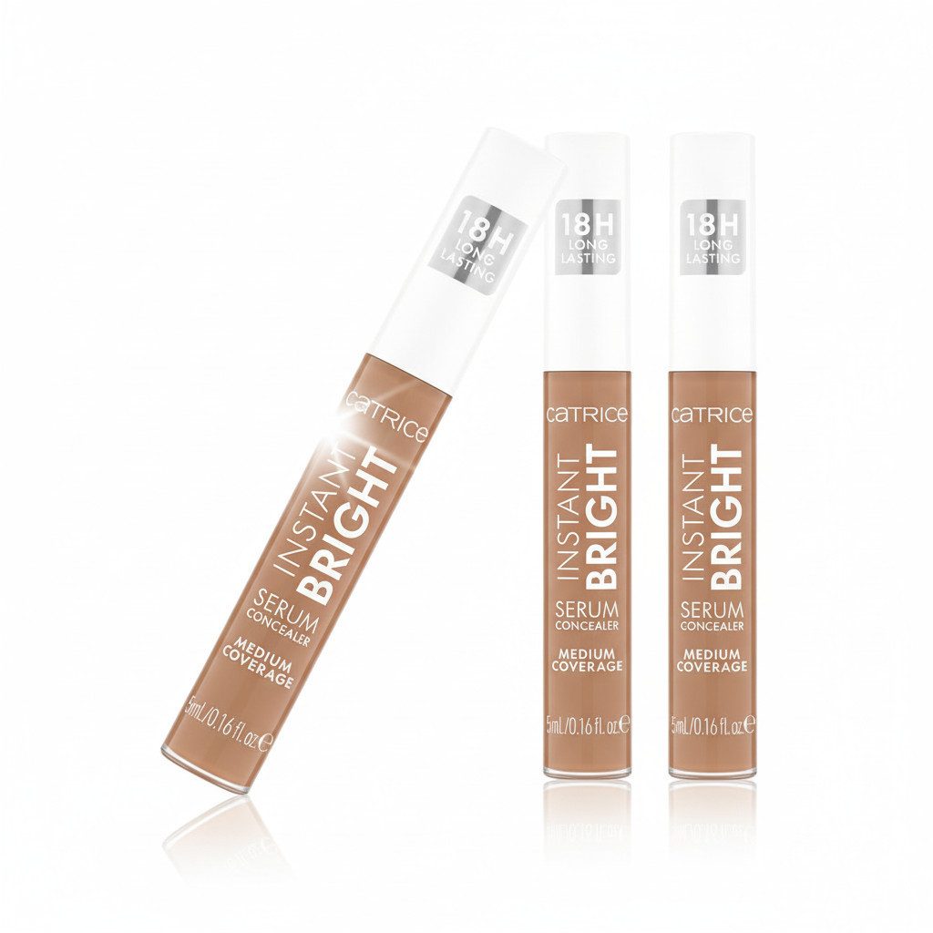 Catrice Concealer INSTANT BRIGHT SERUM CONCEALER, 3-tlg., Langhaltend, mittlere Deckkraft, leichte Textur, spendet Feuchtigkeit.