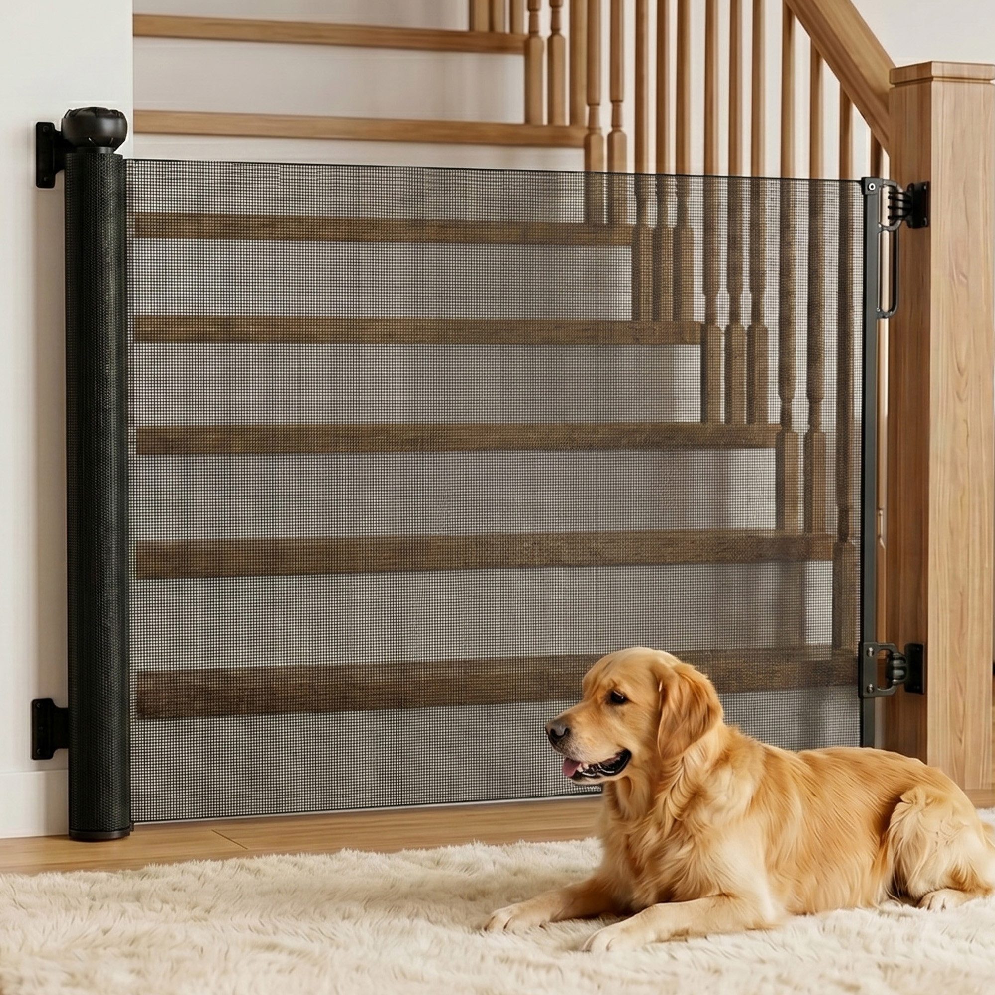 DAITORE Türschutzgitter Treppenschutzgitter ausziehbar bis 140cm~180cm für Kinder, Haustiere, Raumtrennung Absperrgitter kindersicheres Treppengitter