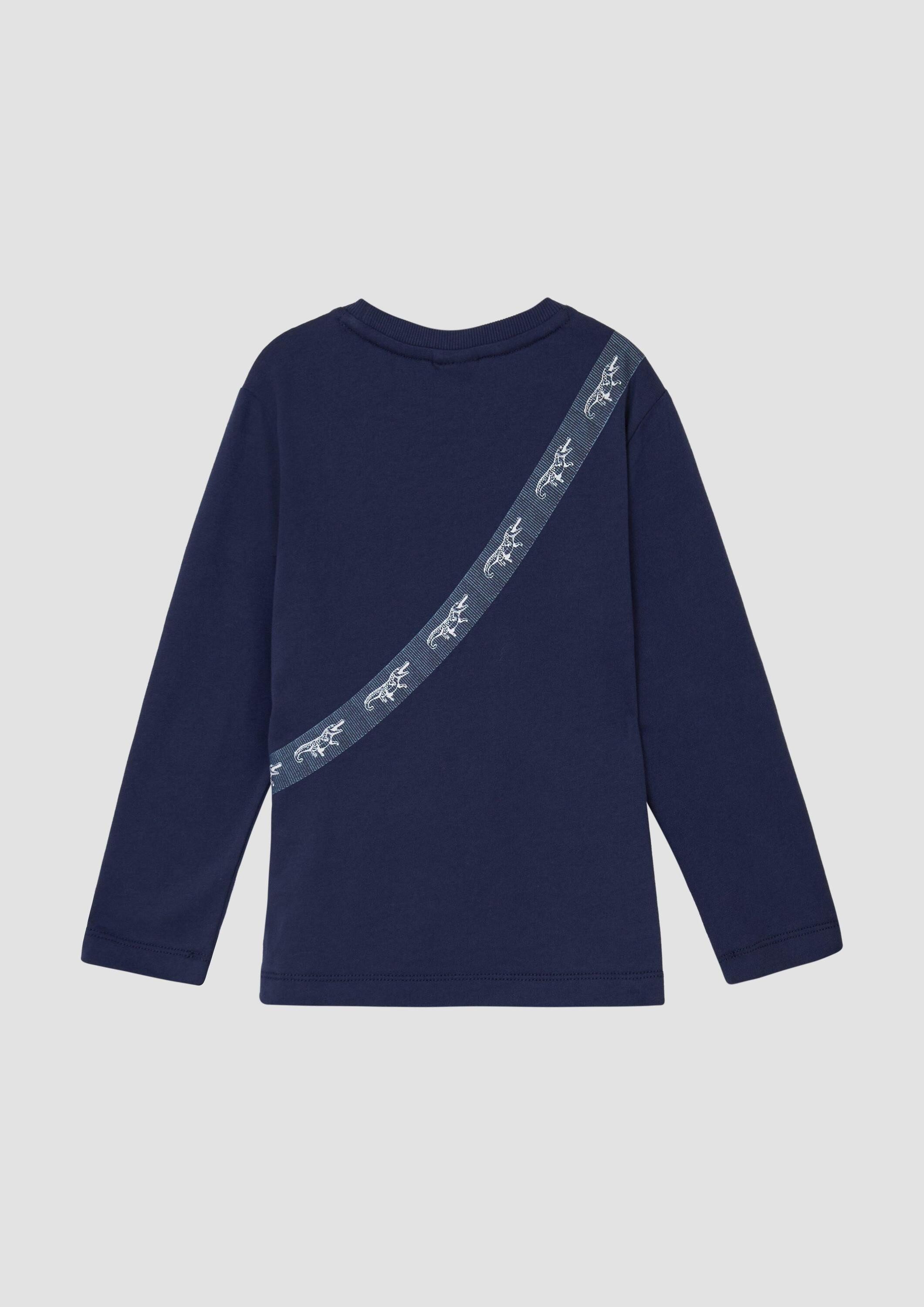s.Oliver Langarmshirt T-Shirt Jersey-Longsleeve mit aufgesetzter Reißverschlusstasche
