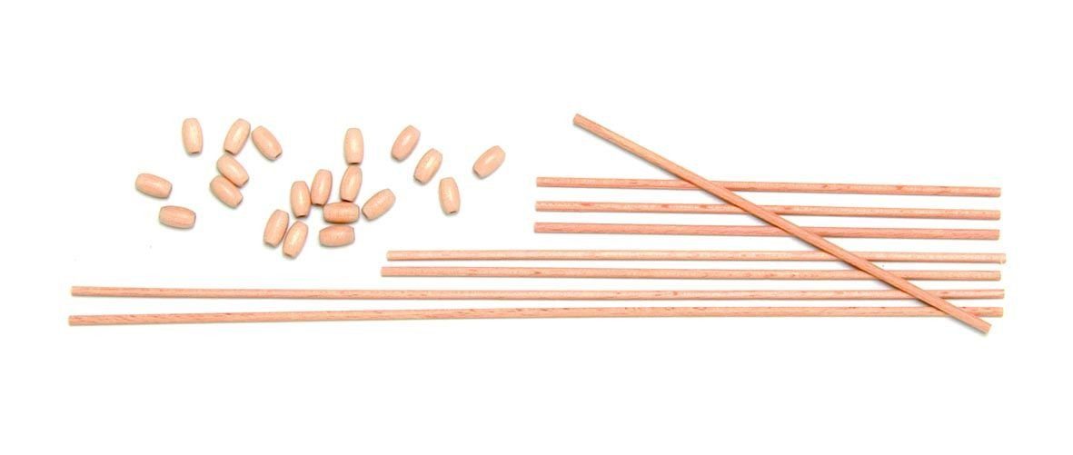Bastelnaturmaterial Glorex Mobilestäbe 16 Holzoliven, 8 Stück