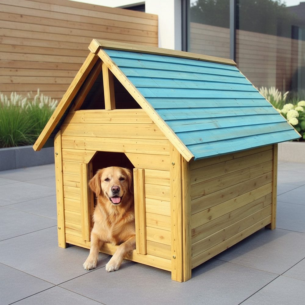 Mucola Hundehütte 95CM Hundehütte wetter Hundekäfig Haustierhütte Hundehöhle, Wetterfest