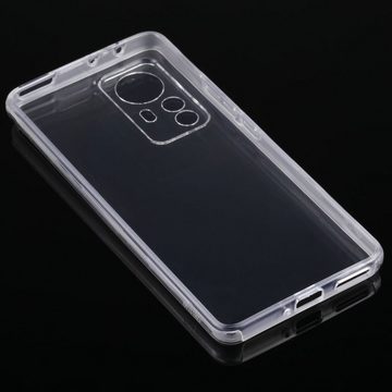 Wigento Handyhülle Für Xiaomi Mi 12 Pro PU / TPU Handy Tasche Transparent beidseitig Hülle Etuis Cover