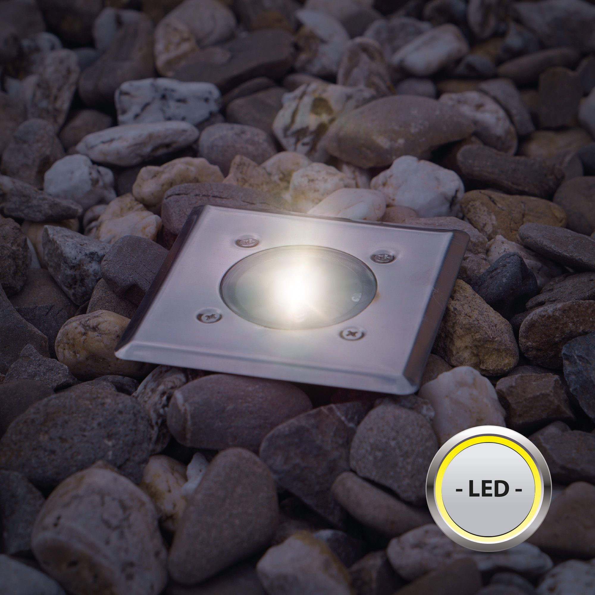 Bestlivings LED Solarleuchte Outdoor Leuchte, LED fest integriert,  kaltweiß, Bodeneinbauleuchte 8,5cm - LED - Gartenleuchte - wetterfest