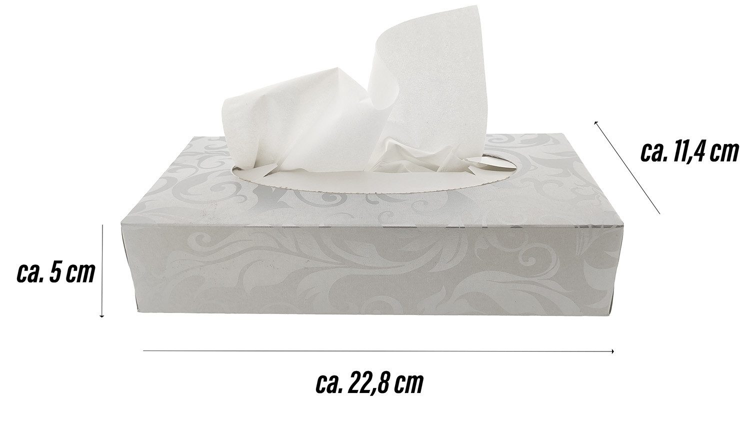 WEPA Kosmetiktücher Kosmetiktücher 100er 2lagig 21x19cm in Box (Packung 1-St. Kosmetiktücher), Kosmetiktücher Gesichtstücher Zellstofftücher Make-up Entferner