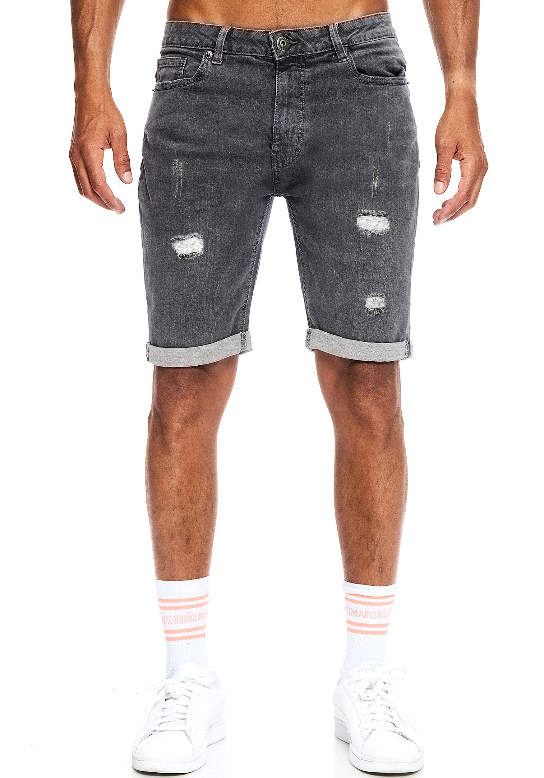 Smith & Solo Jeansshorts Herren, kurze Hosen Männer, Shorts 5-Pocket Style