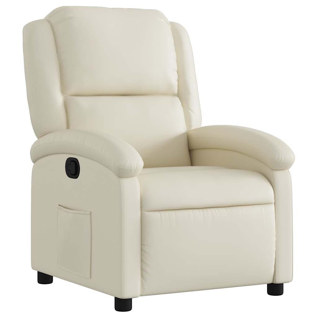 vidaXL Sessel Relaxsessel Creme Kunstleder (1-St)