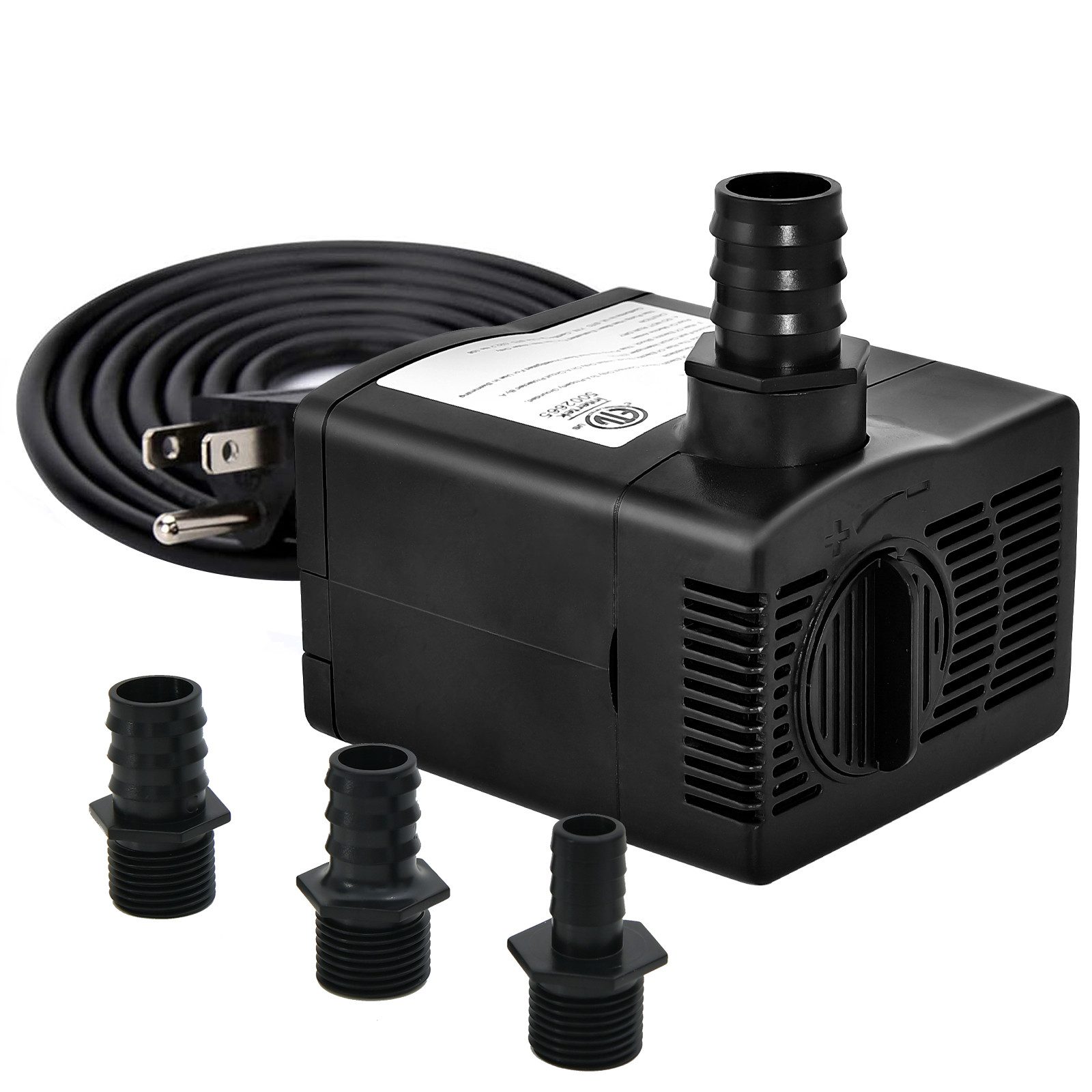 COSTWAY Wasserpumpe, 900 L/h, mit 2,2 m hohem Hub & 3 Düsen, 22 W