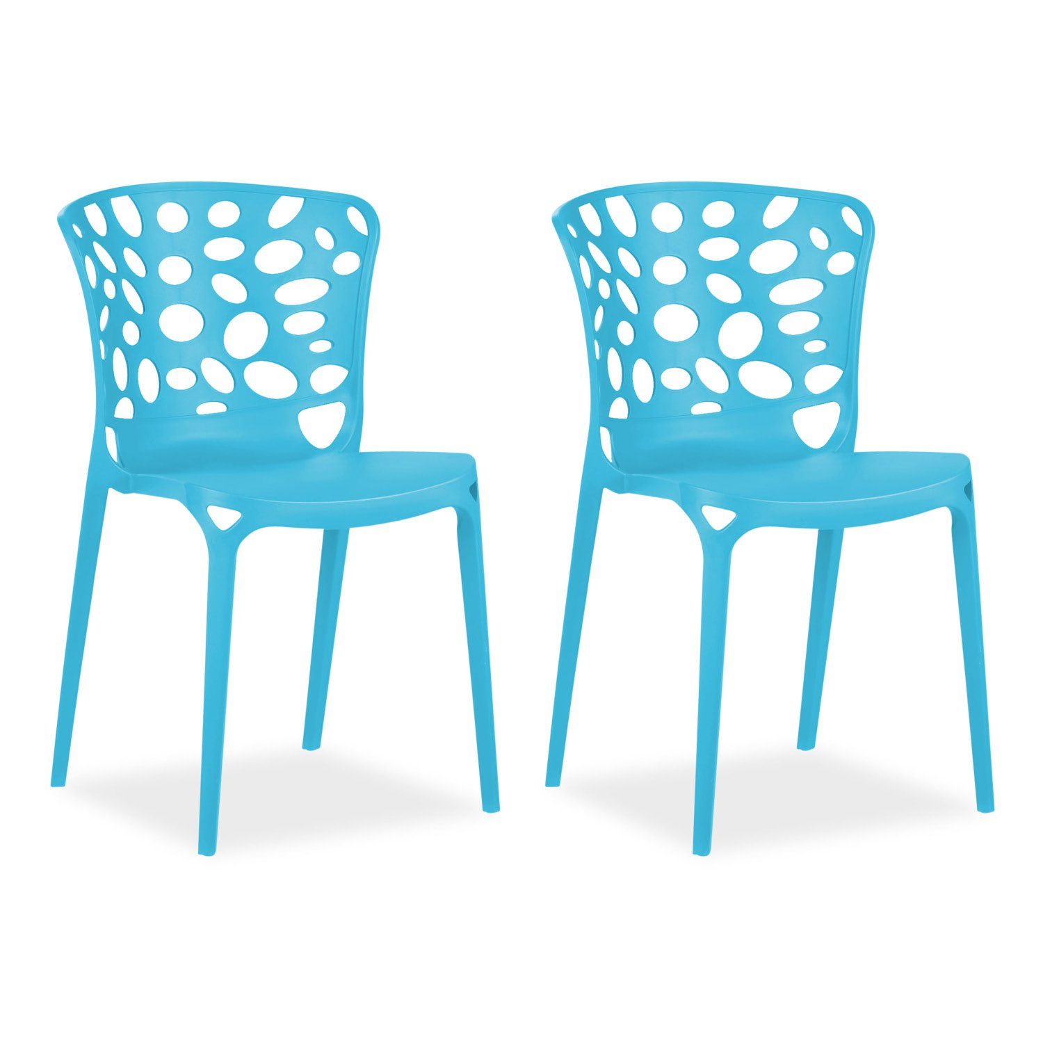 Homestyle4u Gartenstuhl stapelbar Kunststoff modern Muster Balkon