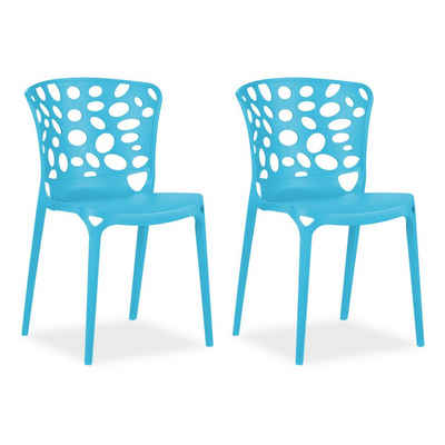Homestyle4u Gartenstuhl Stuhl Set 2, 4 oder 6 Stühle in 3 Farben (2er Set)