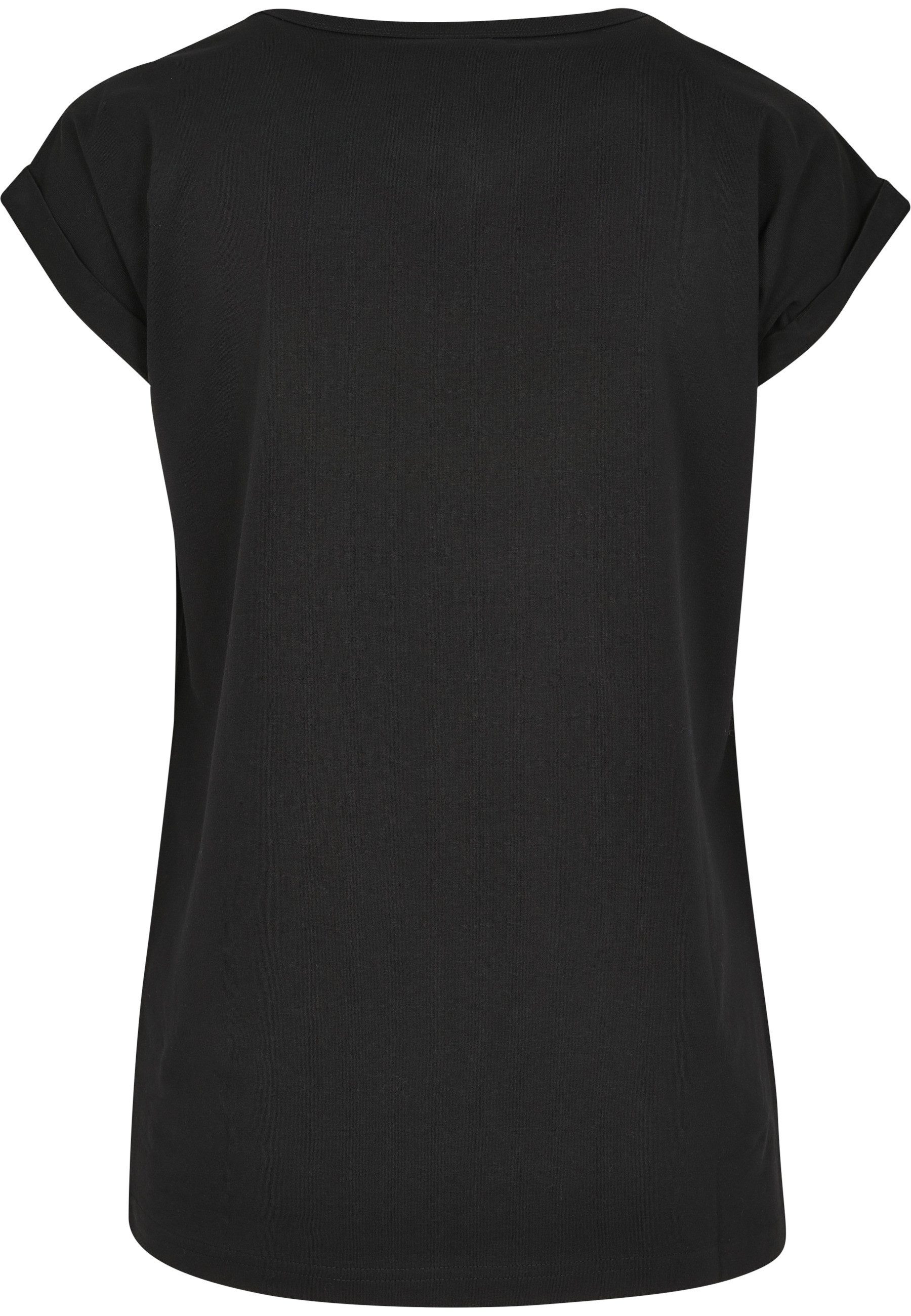 URBAN CLASSICS Kurzarmshirt Urban Classics Damen Ladies Round V-Neck Extended Shoulder Tee (1-tlg)