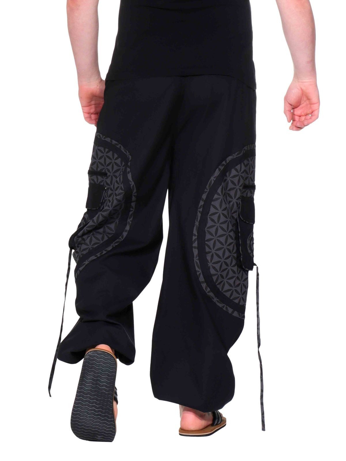 KUNST UND MAGIE Haremshose KUNST&MAGIE trendige Baggyhose bunte Lebensblume Hippiehose Cargo Hose