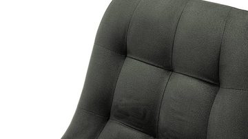 Massivart® Polsterstuhl Polsterstuhl Belfast / anthrazit / Schalenstuhl, Standbeine in geölter Wildeiche / Sitz- Rückenfläche mit Absteppungen