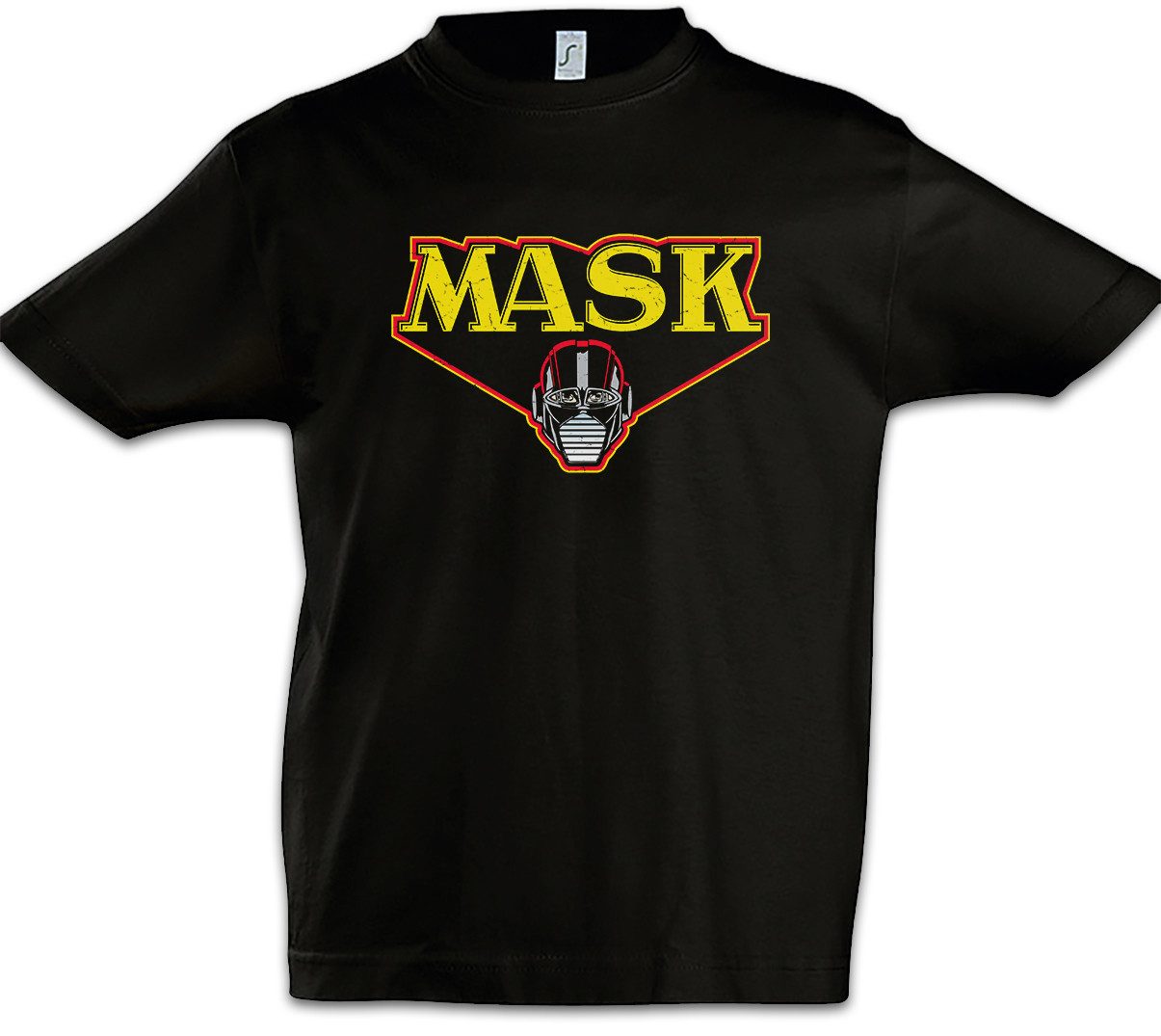 Print-Shirt MASK Retro Logo Kinder T-Shirt Venom Kult TV Cartoon Retro 80s Kult