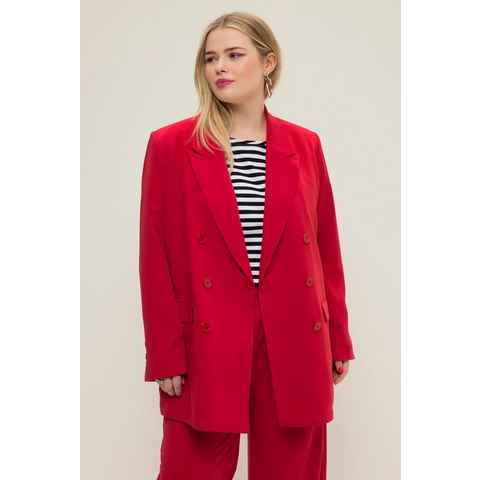 Studio Untold Blusenblazer Blazer Loose Fit doppelreihig Revers