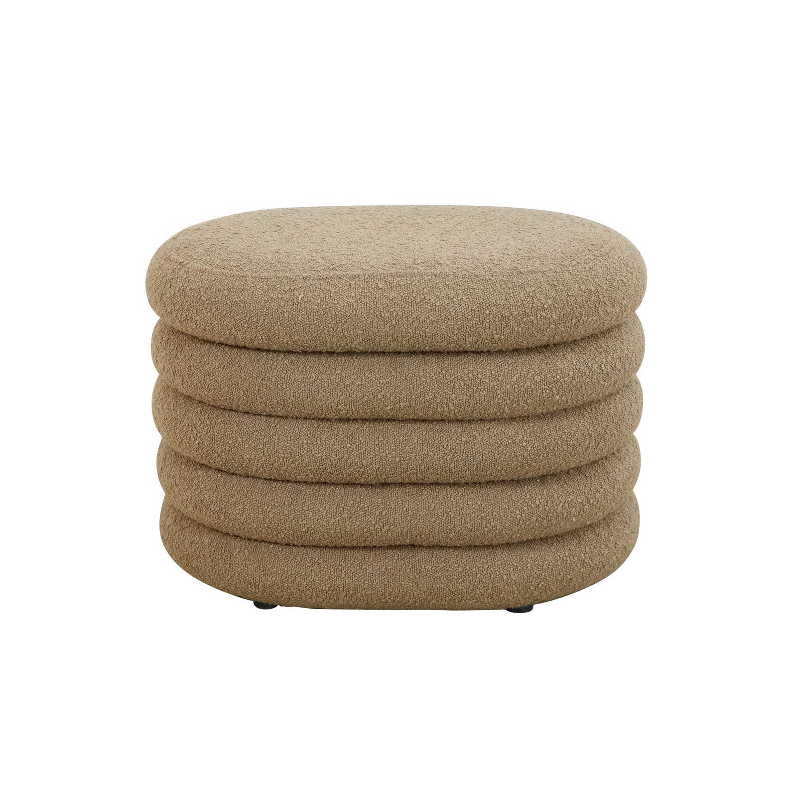 SVITA Sitzhocker BLOSSOM S, Pouf, Sitzbank, mit Stauraumfach, Bouclé-Bezug, bequeme Polsterung