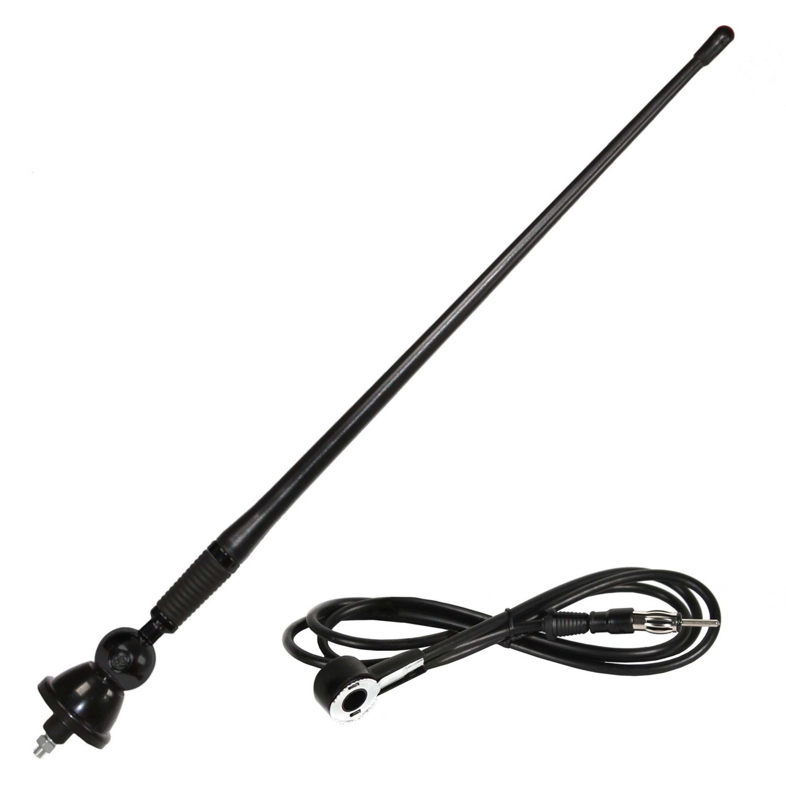 HEYNER Autoantenne 40 cm flexibel Dachantenne Antenne Flex 12 V FM/AM-Antenne Autoradio-Ersatzantennenstab