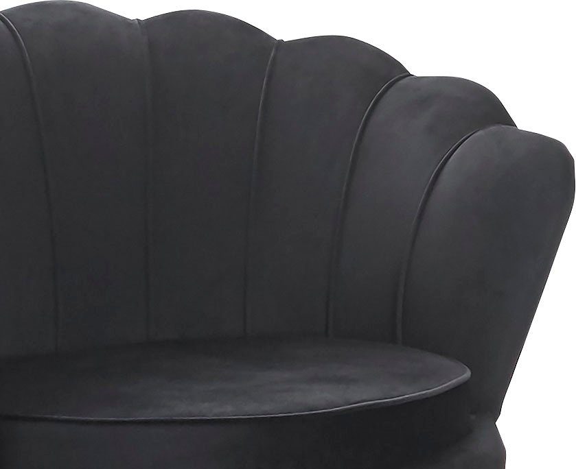 Muscheldesign Clam, SalesFever extravagantes Loungesessel Schwarz