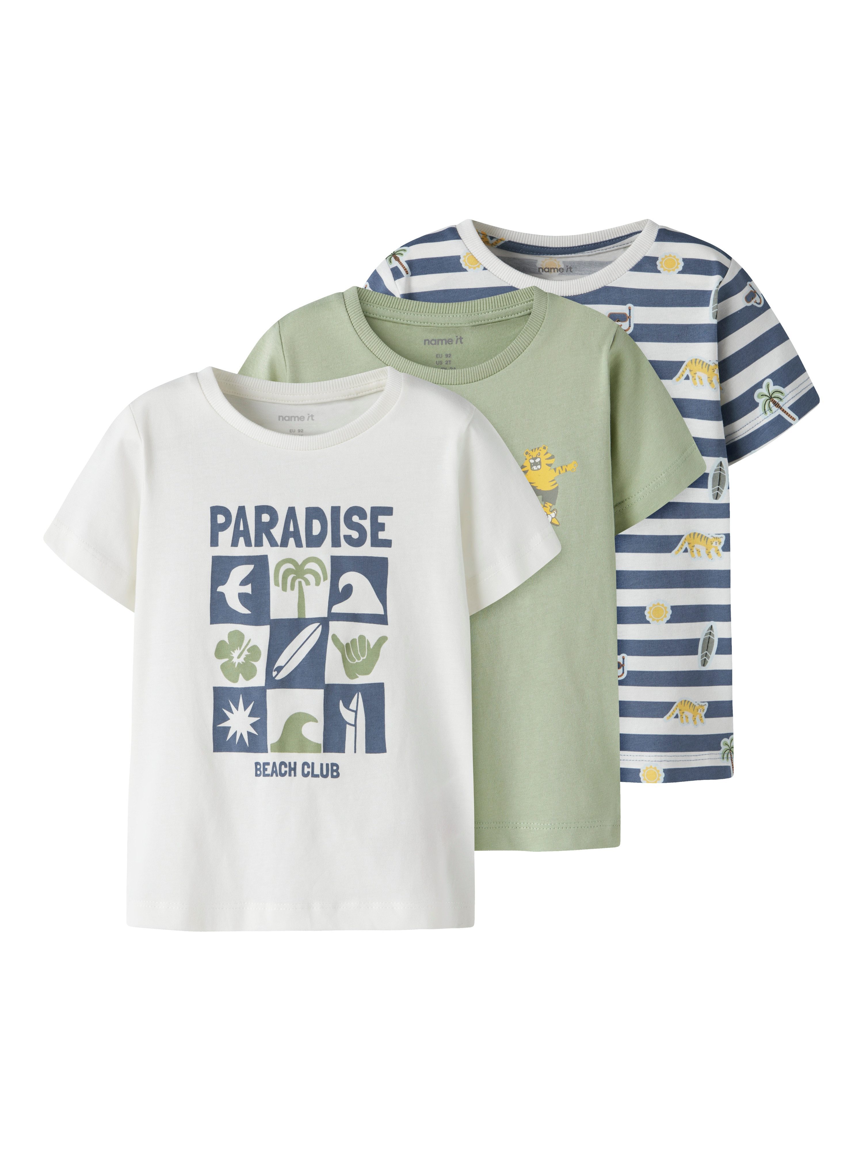 Name It T-Shirt NMMDANNY 3P SS TOP (Packung, 3-tlg)