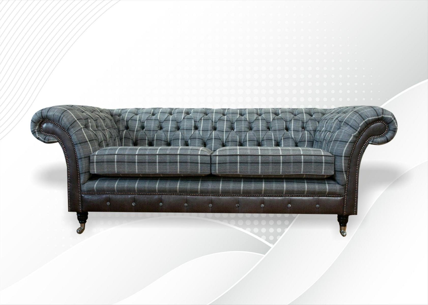JVmoebel Chesterfield-Sofa, Couch 225 Sofa Design 3 Chesterfield Sofa Sitzer cm