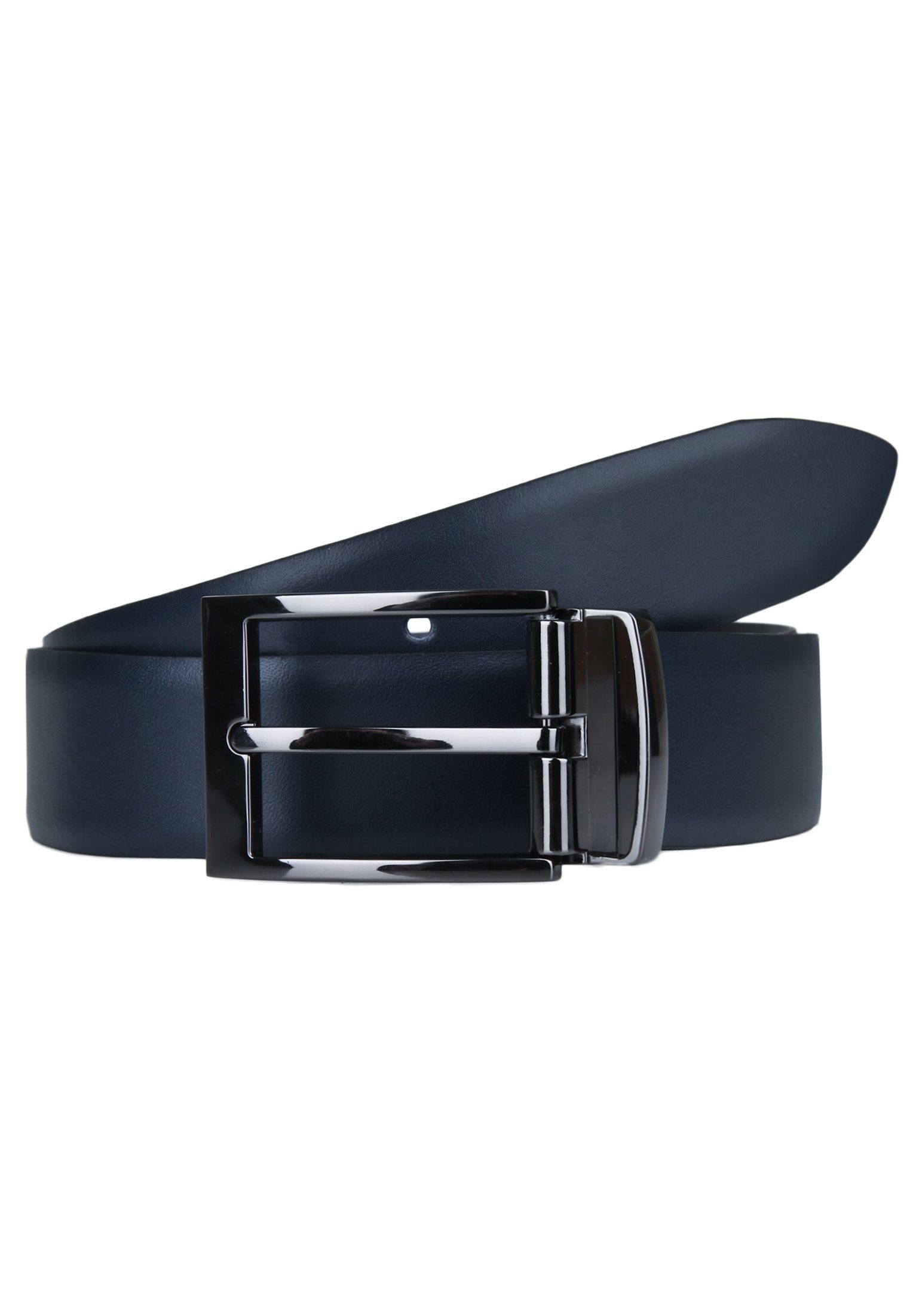 LLOYD Men’s Belts Ledergürtel LLOYD-Herren-Wendegürtel 35mm 1 Seite schwarz, andere Seite blau