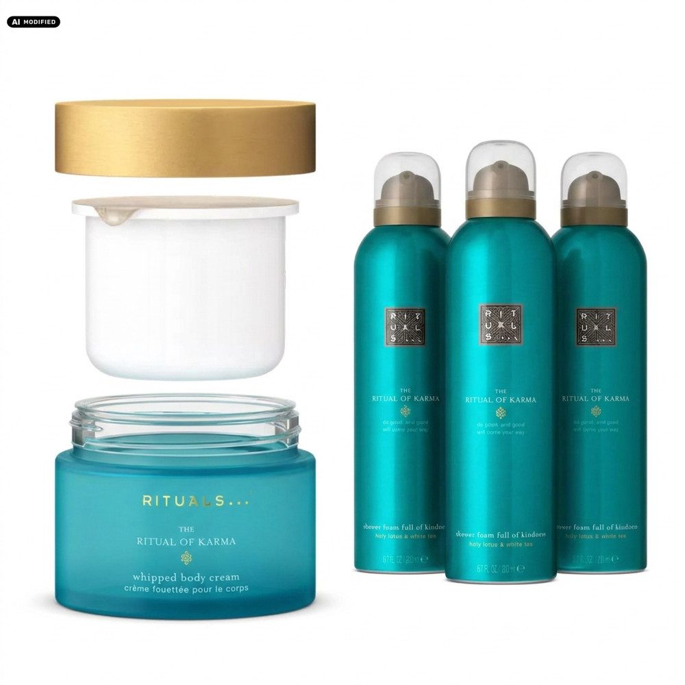Rituals Körpercreme Rituals The Ritual of Karma Dusch und Body Pflege Duo, Sommerlicher Dusch und Bodycare Duo für gepflegte Haut