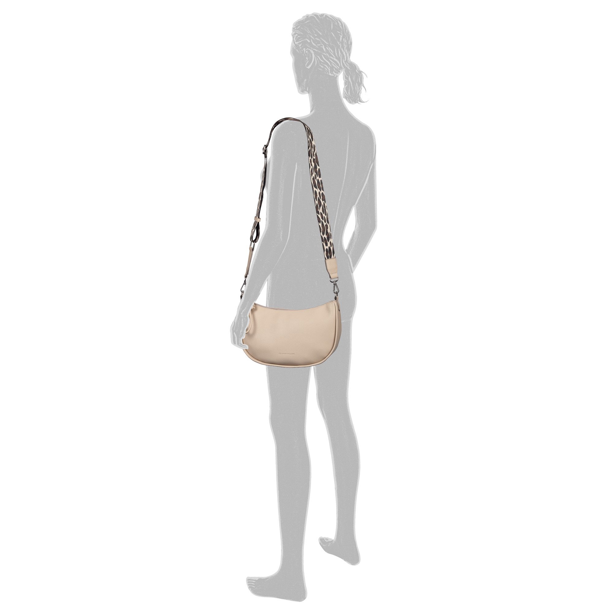 TOM TAILOR Handtasche Tatiana, fein gewebter dreifarbiger Gurtband mit harmonischem „T“´Logodruck