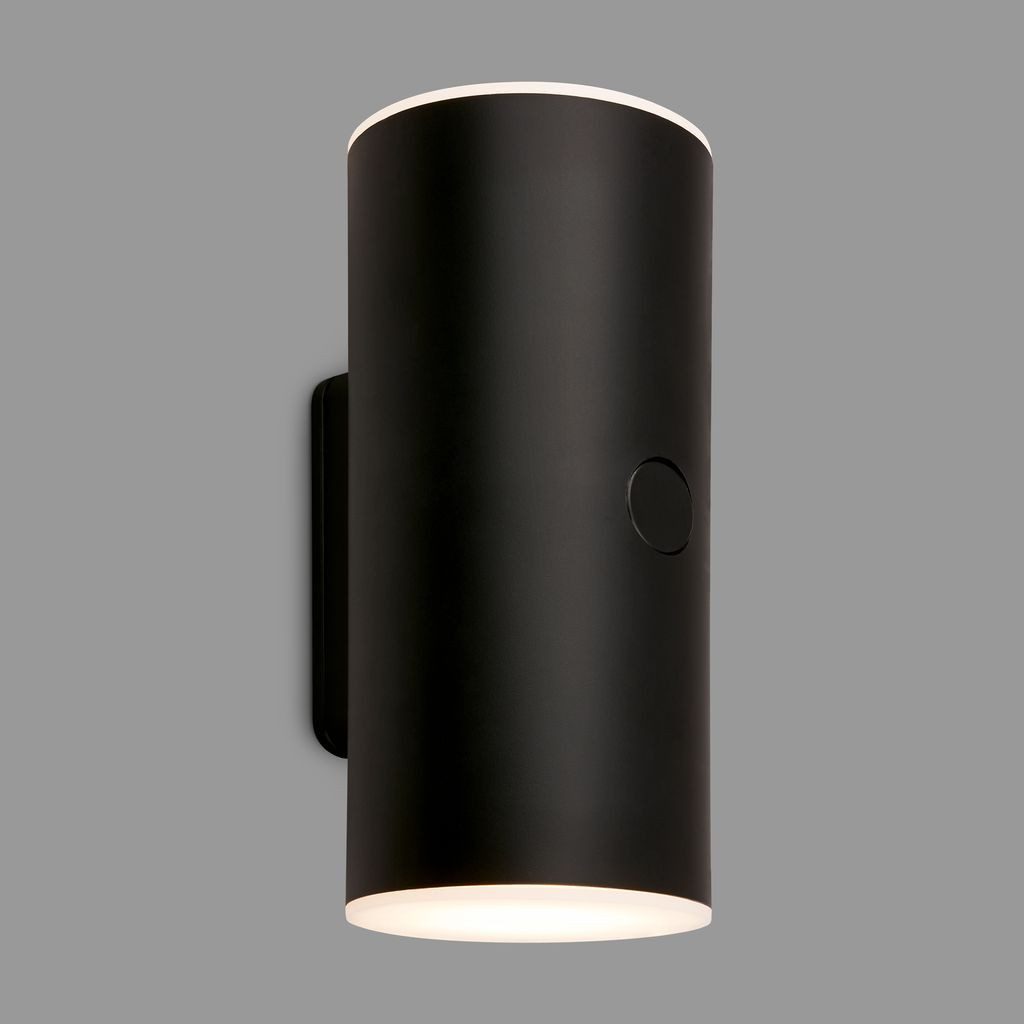 Briloner Leuchten Außen-Wandleuchte 3786015, Dimmfunktion, LED fest integriert, 2700K - Extra-Warmweiß, Außenleuchte, 15,5x7x8 cm (HxBxT), Schwarz, 6W, Aussen, Hauswand