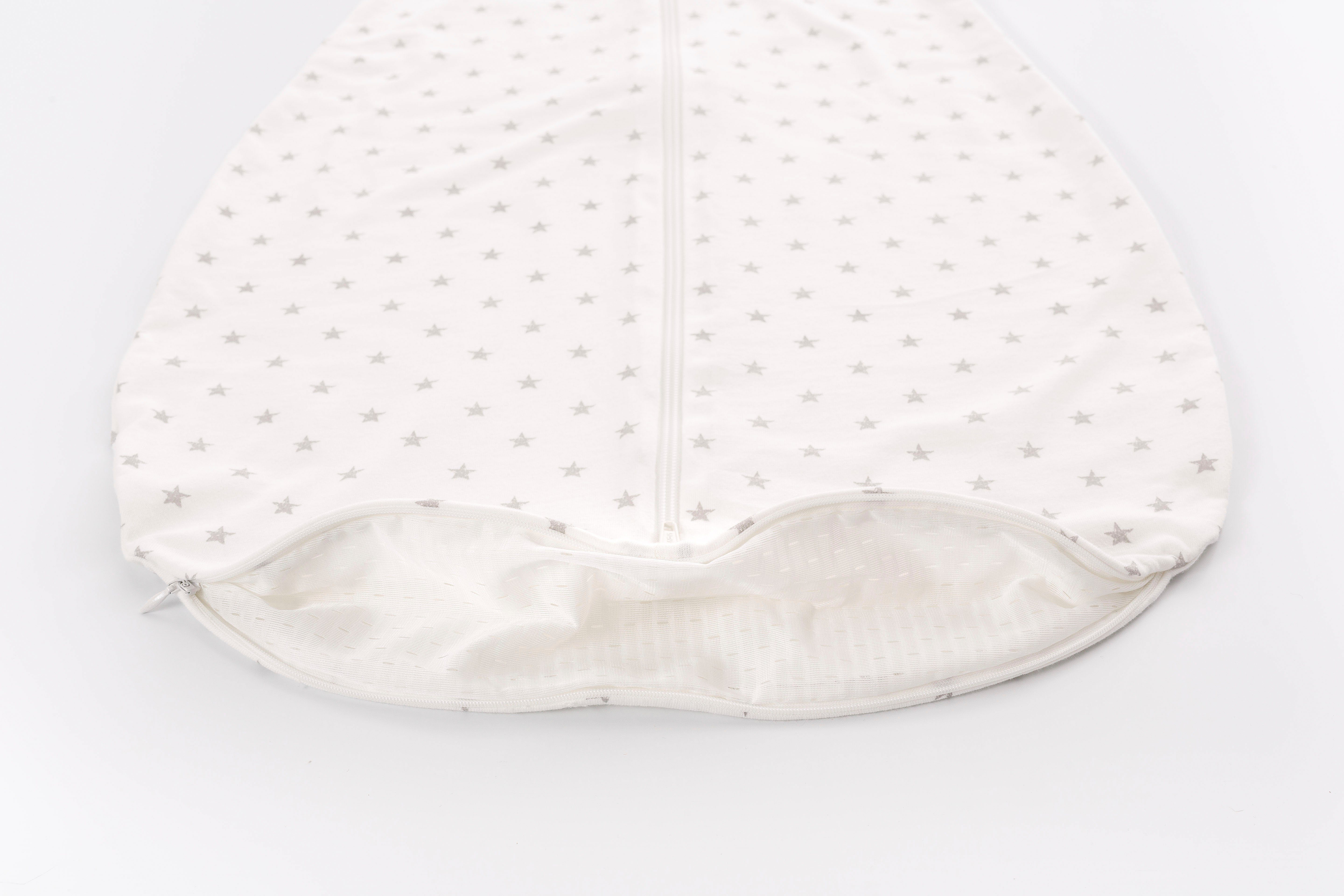 Träumeland Babyschlafsack Sommerschlafsack LIEBMICH Baumwolle, Design Sternchen grau (1 tlg)