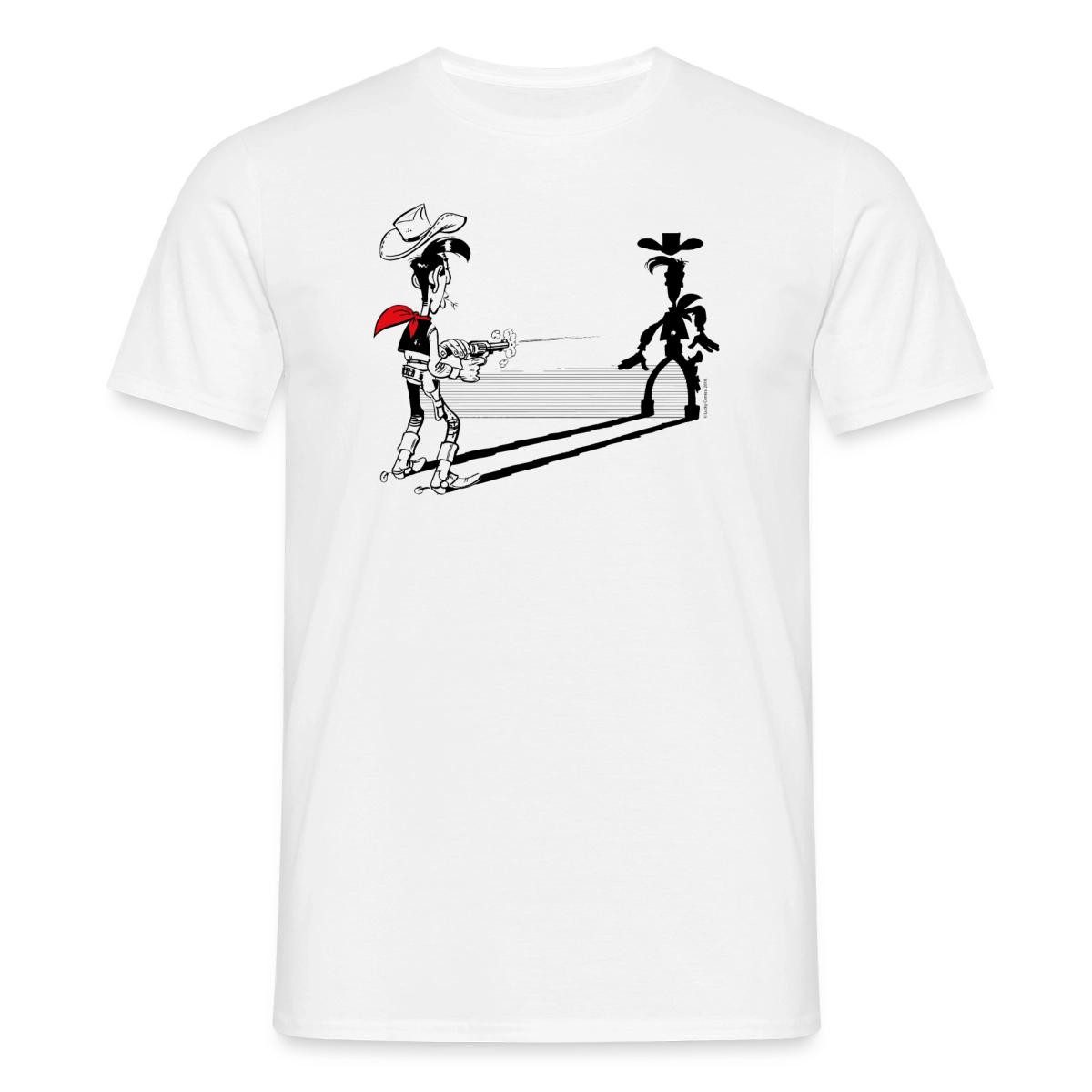 T-Shirt Lucky Luke Schneller als sein Schatten Männer T-Shirt